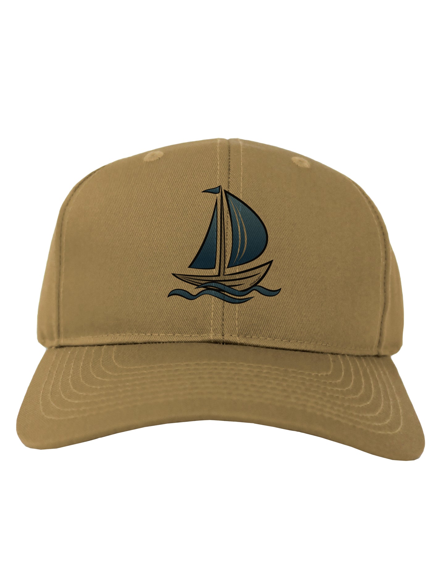 Blue Sailboat Adult Baseball Cap Hat-Baseball Cap-TooLoud-Khaki-One Size-Davson Sales