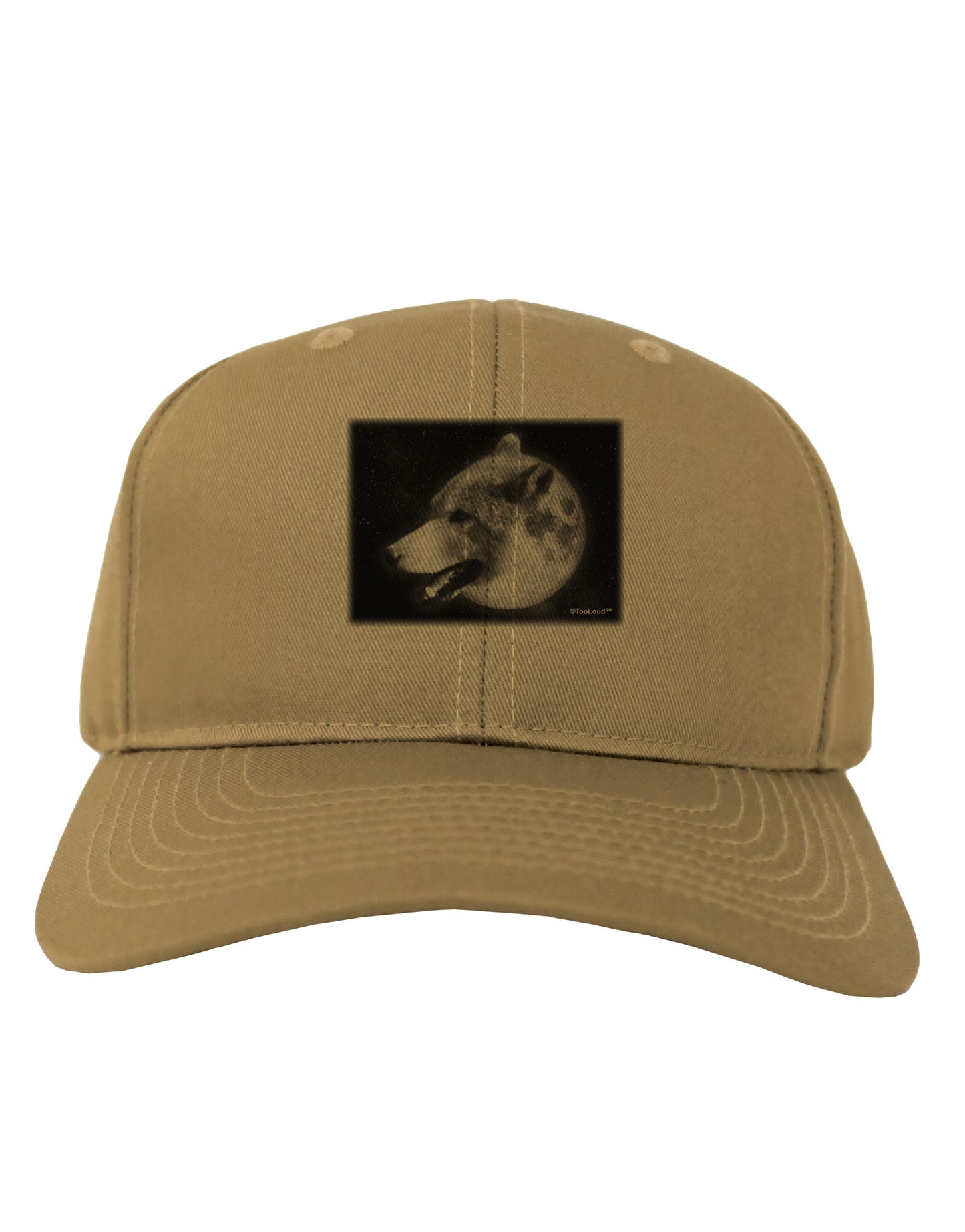 TooLoud White Wolf Moon Adult Baseball Cap Hat-Baseball Cap-TooLoud-Khaki-One Size-Davson Sales