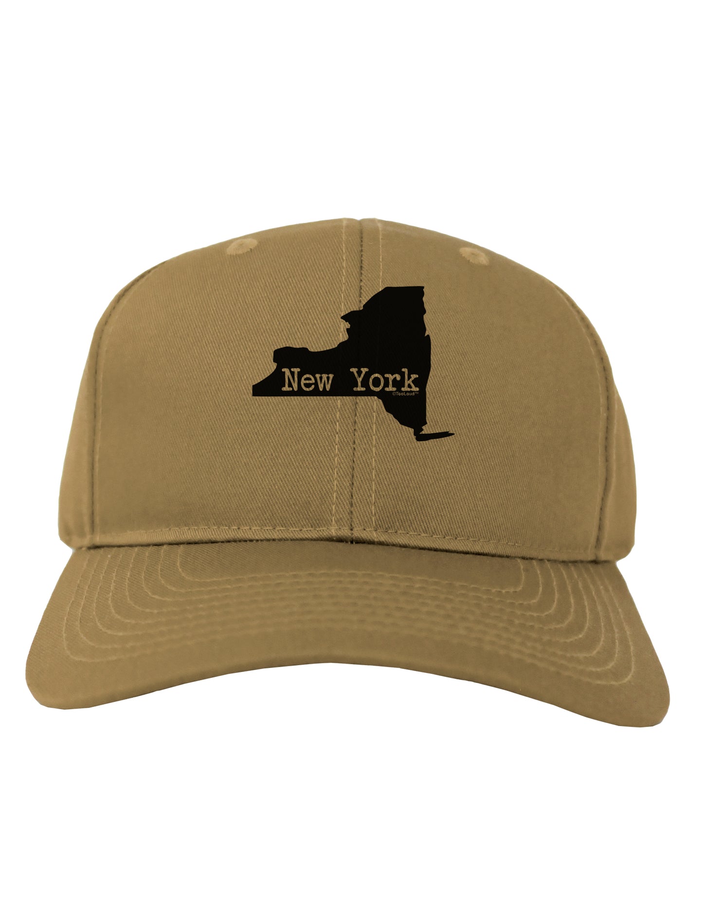 New York - United States Shape Adult Baseball Cap Hat by TooLoud-Baseball Cap-TooLoud-Khaki-One Size-Davson Sales