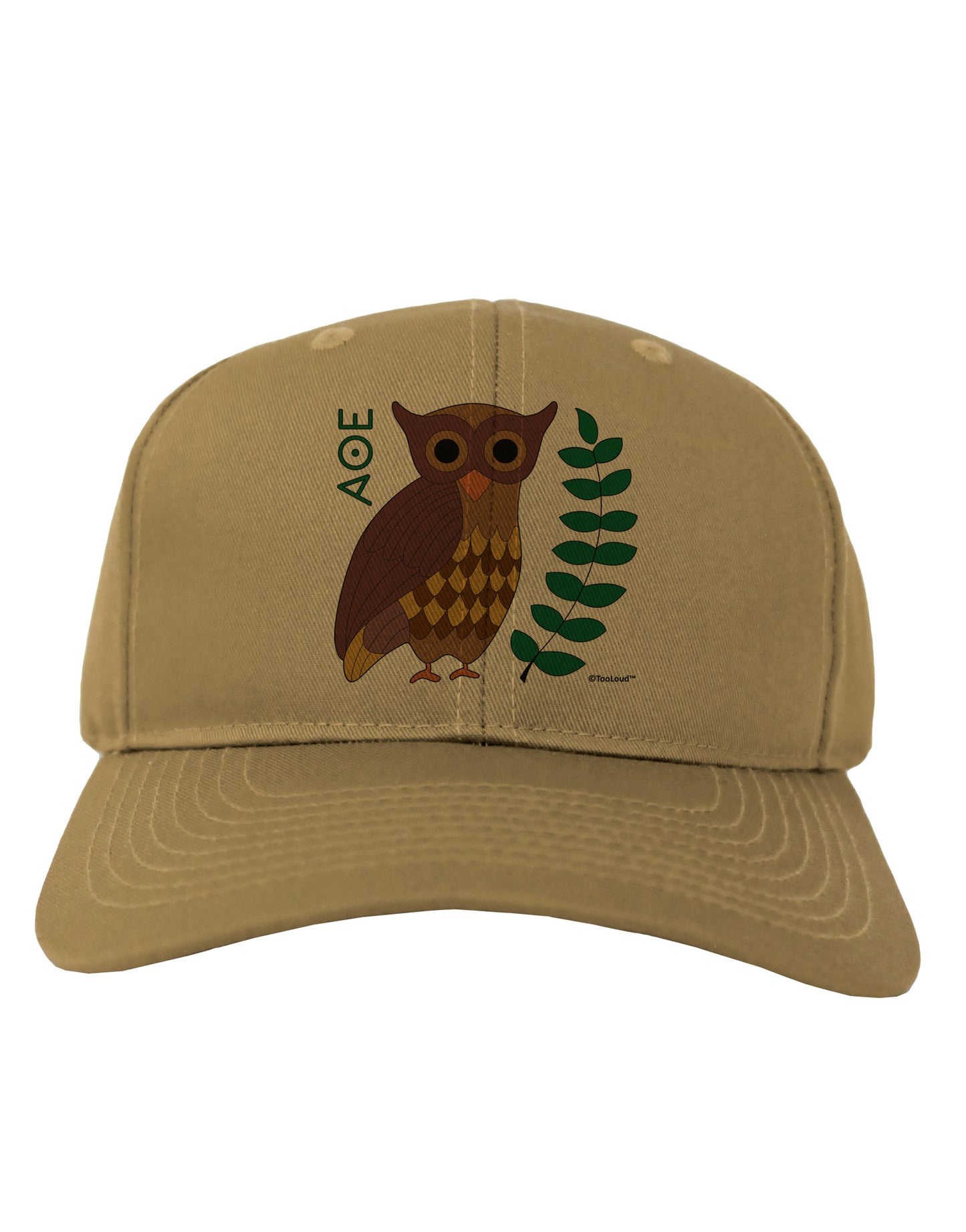 Owl of Athena Adult Baseball Cap Hat by TooLoud-Baseball Cap-TooLoud-Khaki-One Size-Davson Sales