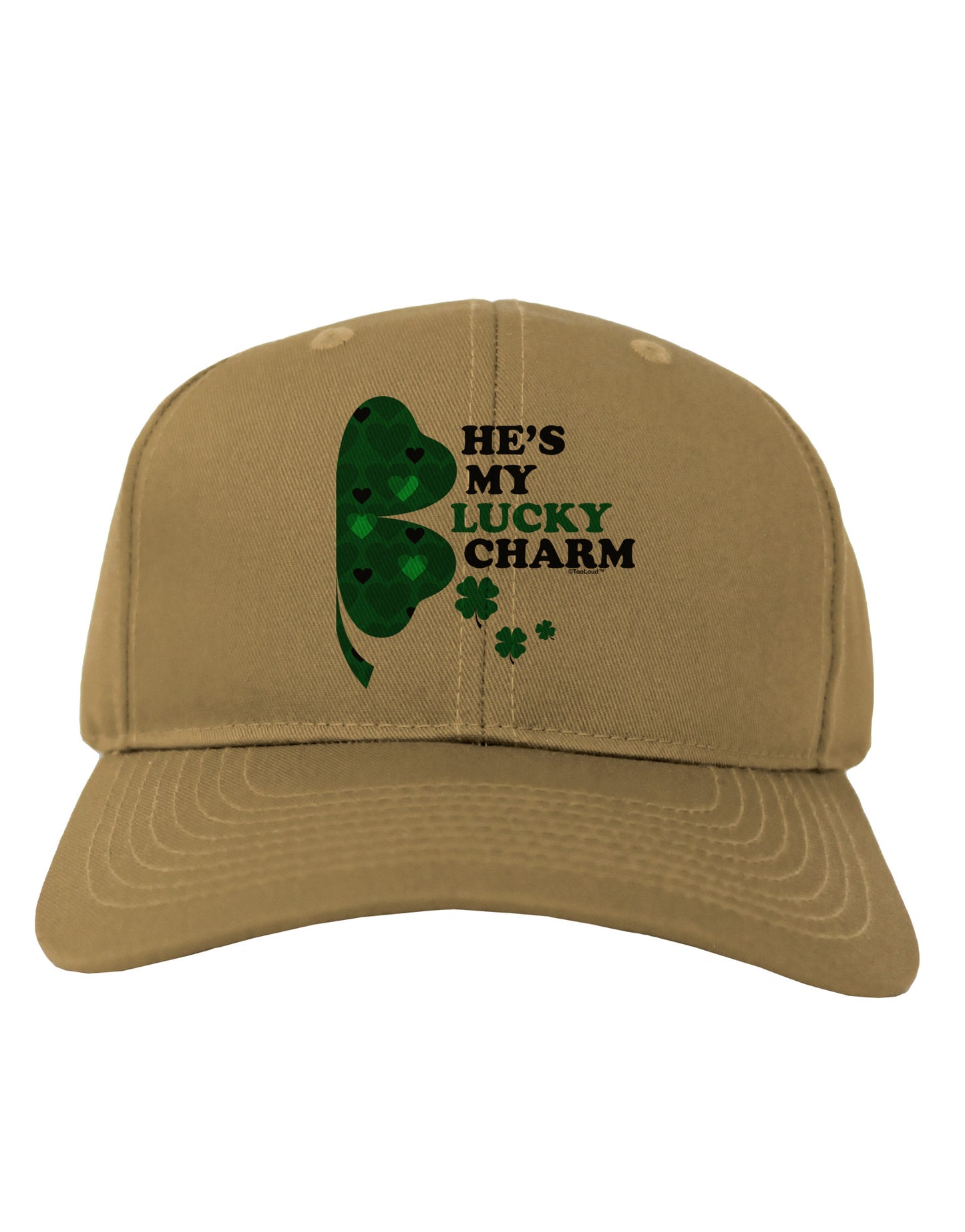 He's My Lucky Charm - Right Adult Baseball Cap Hat-Baseball Cap-TooLoud-Khaki-One Size-Davson Sales