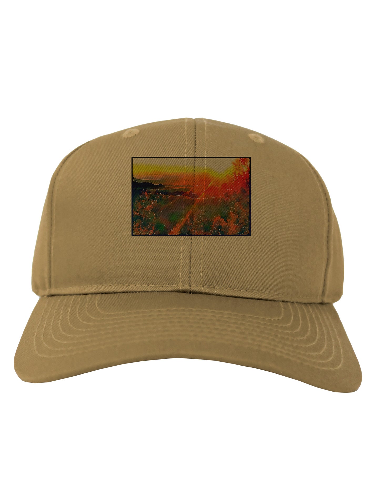 Colorado Sunset Watercolor Adult Baseball Cap Hat-Baseball Cap-TooLoud-Khaki-One Size-Davson Sales