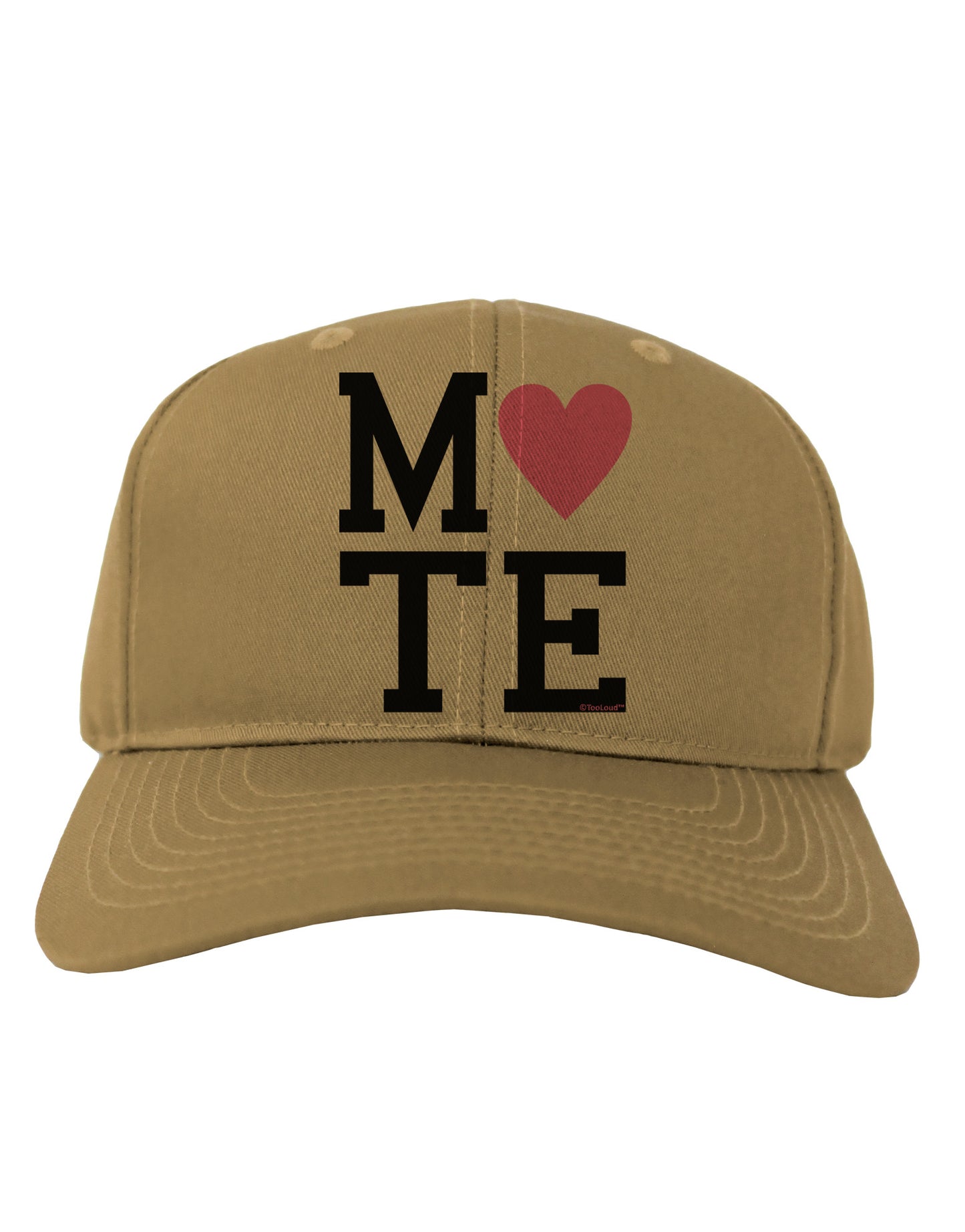 Matching Soulmate Design - Mate - Pink Adult Baseball Cap Hat by TooLoud-Baseball Cap-TooLoud-Khaki-One Size-Davson Sales