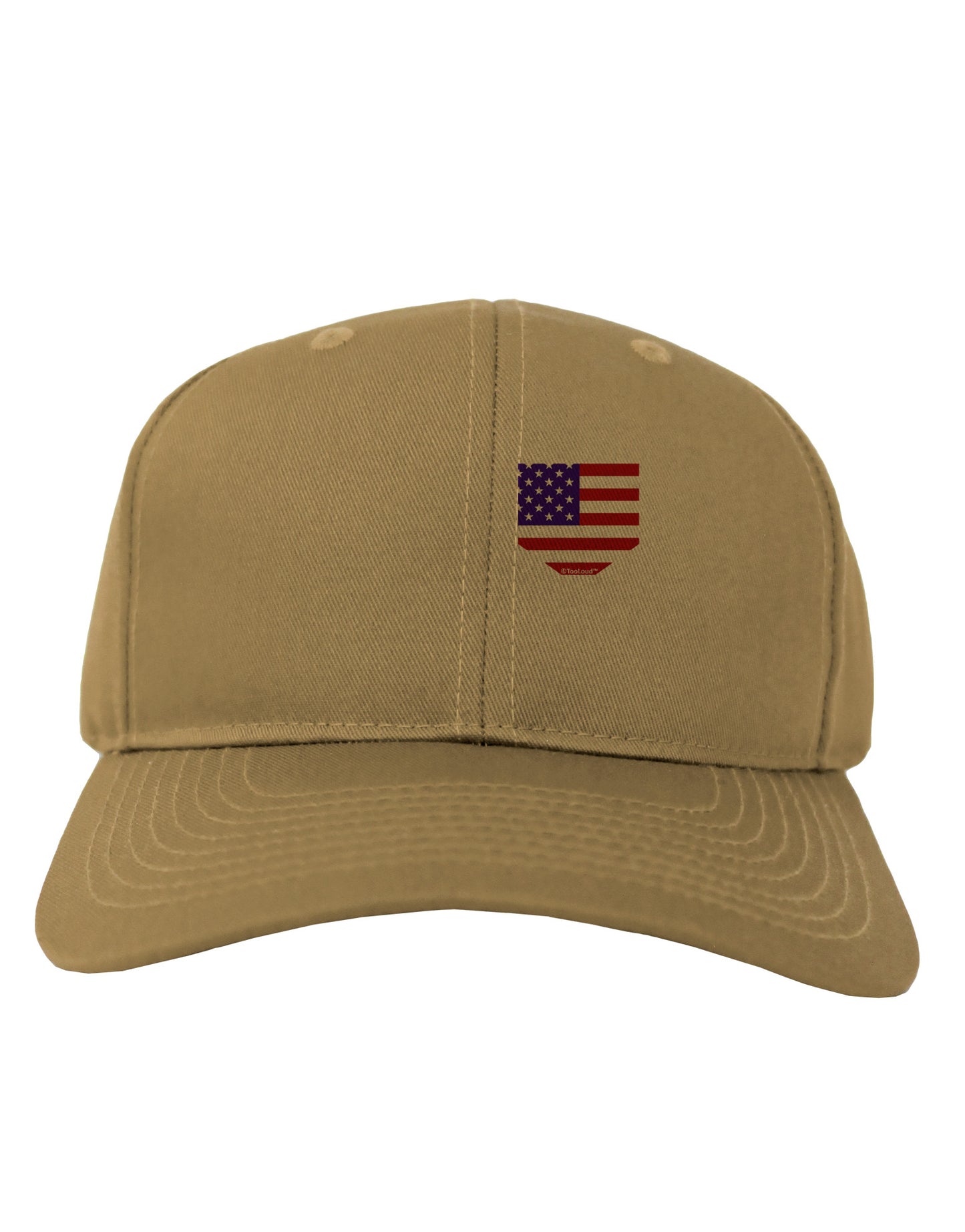 American Flag Faux Pocket Design Adult Baseball Cap Hat by TooLoud-Baseball Cap-TooLoud-Khaki-One Size-Davson Sales