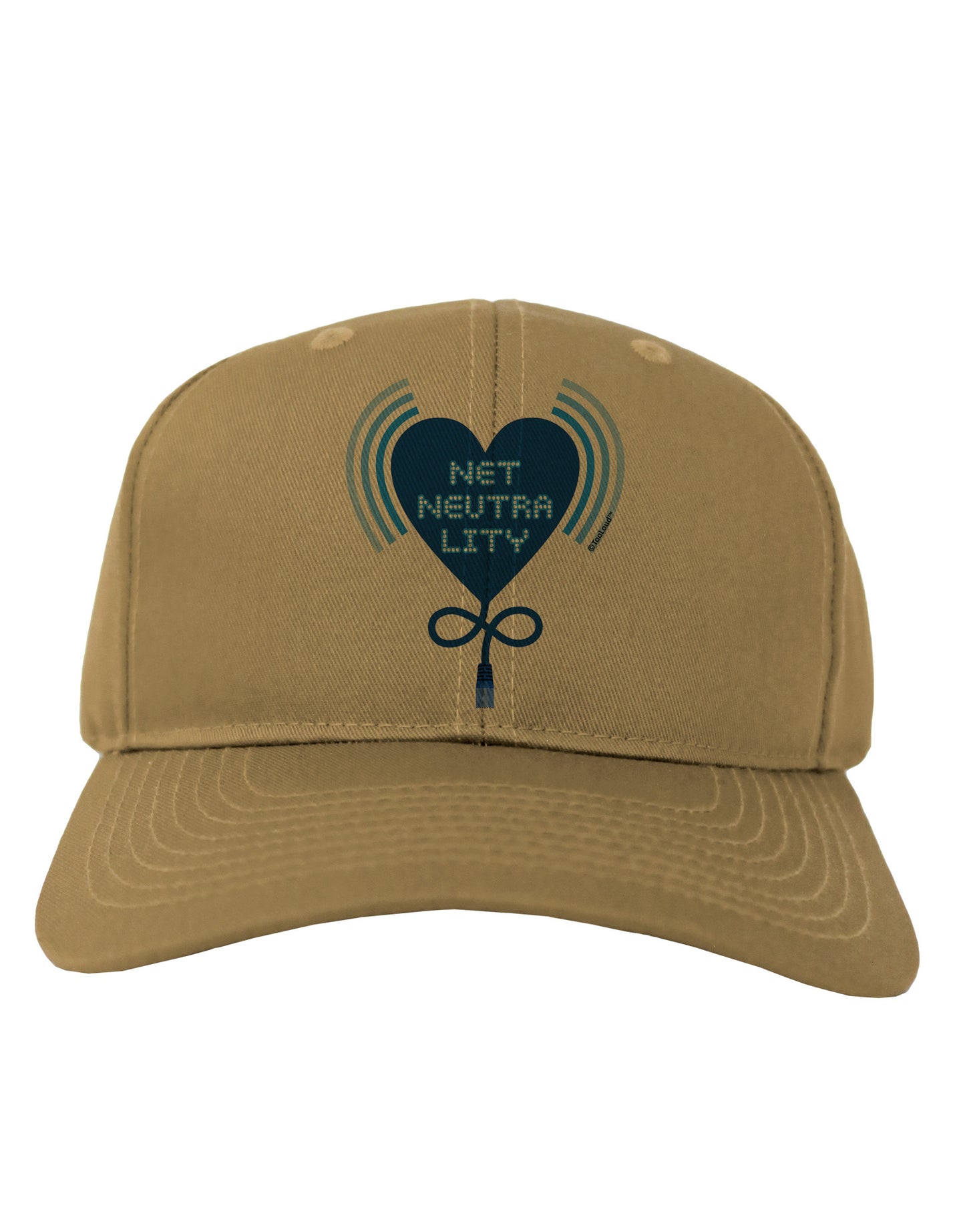 Heart Net Neutrality Adult Baseball Cap Hat-Baseball Cap-TooLoud-Khaki-One Size-Davson Sales