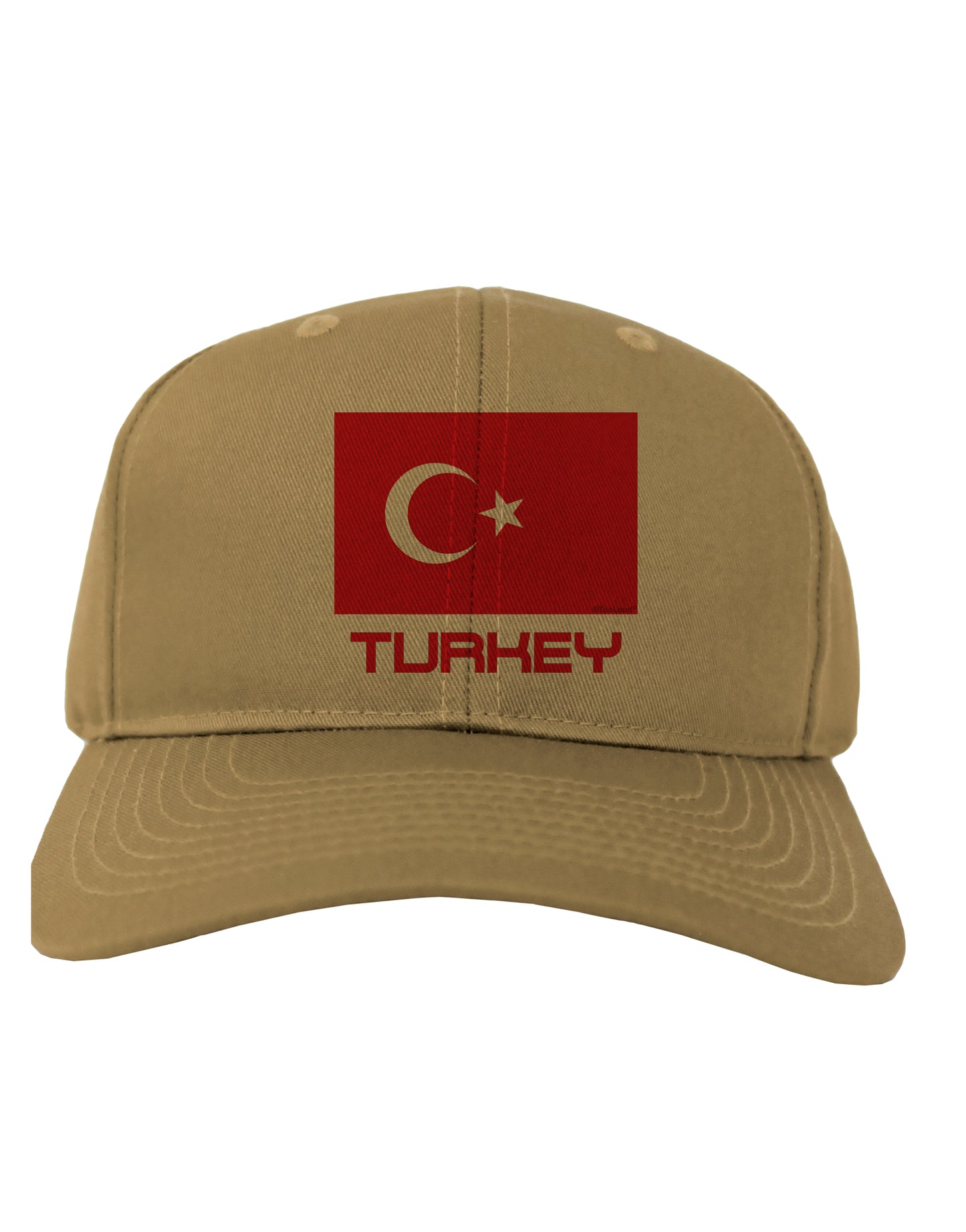 Turkey Flag with Text Adult Baseball Cap Hat by TooLoud-Baseball Cap-TooLoud-Khaki-One Size-Davson Sales