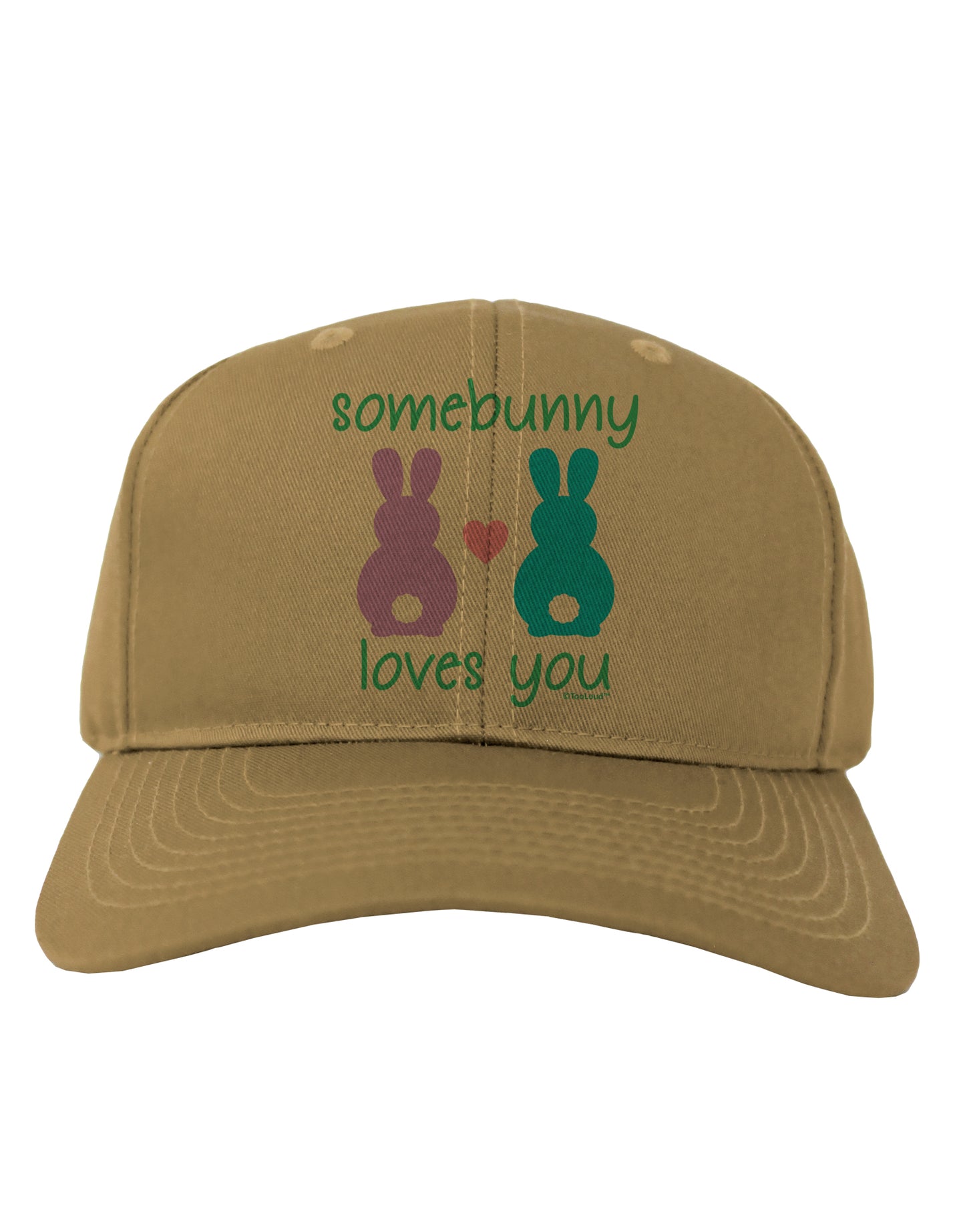 Somebunny Loves You Adult Baseball Cap Hat by TooLoud-Baseball Cap-TooLoud-Khaki-One Size-Davson Sales