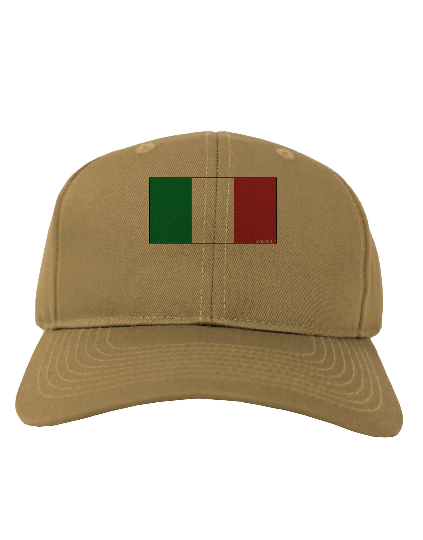 Italian Flag - Italy Adult Baseball Cap Hat by TooLoud-Baseball Cap-TooLoud-Khaki-One Size-Davson Sales