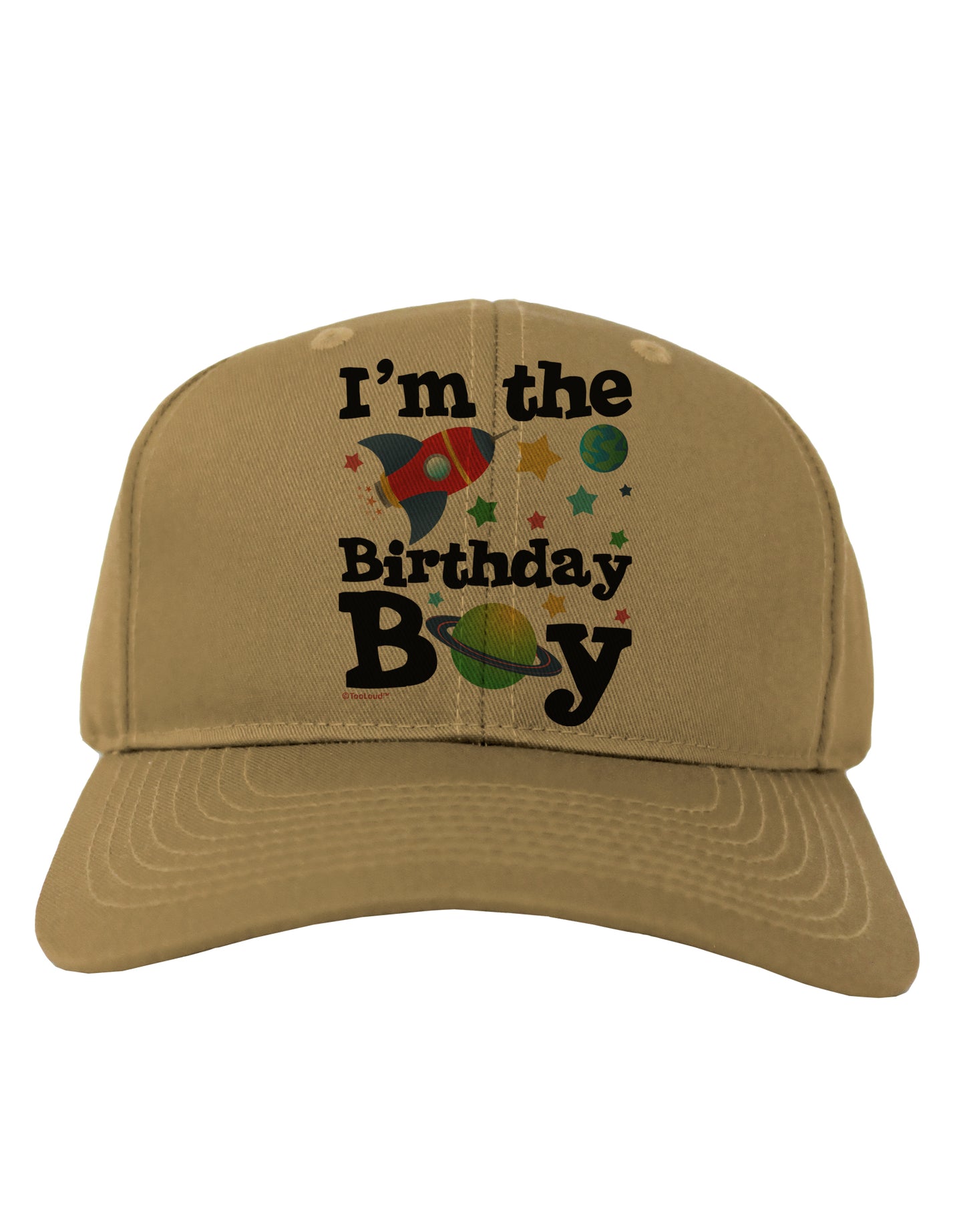 I'm the Birthday Boy - Outer Space Design Adult Baseball Cap Hat by TooLoud-Baseball Cap-TooLoud-Khaki-One Size-Davson Sales