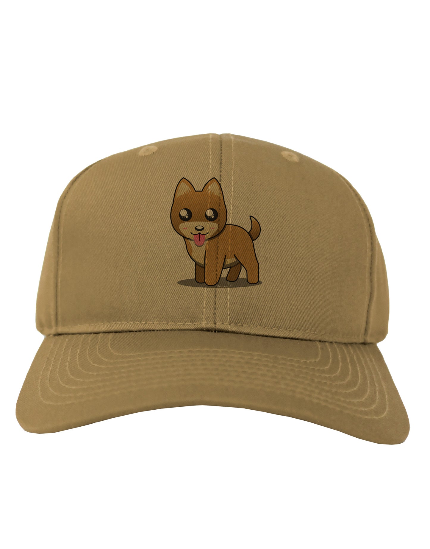 Kawaii Standing Puppy Adult Baseball Cap Hat-Baseball Cap-TooLoud-Khaki-One Size-Davson Sales