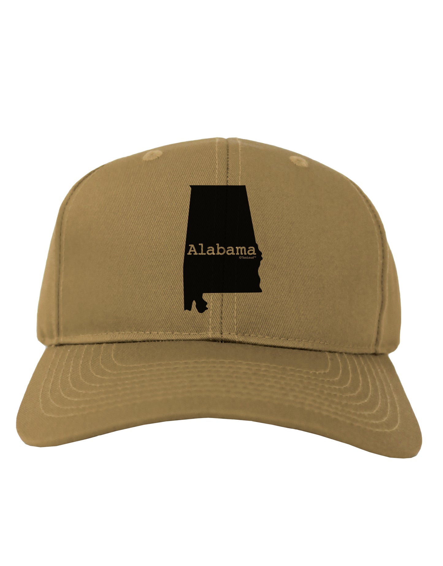 Alabama - United States Shape Adult Baseball Cap Hat by TooLoud-Baseball Cap-TooLoud-Khaki-One Size-Davson Sales