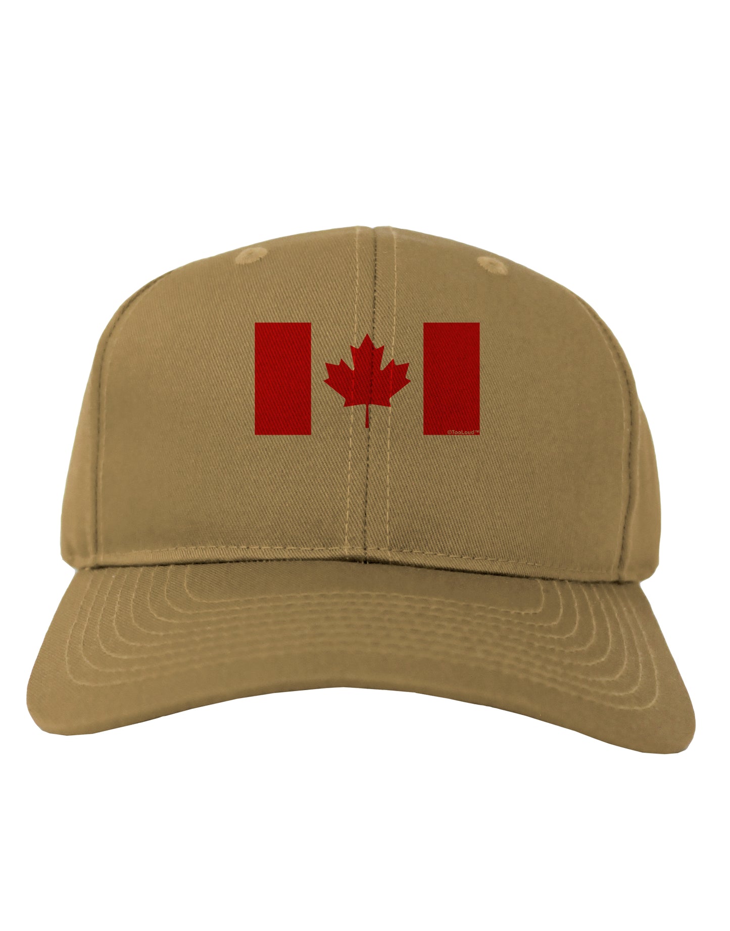 Canadian Flag Maple Leaf Colors Adult Baseball Cap Hat-Baseball Cap-TooLoud-Khaki-One Size-Davson Sales
