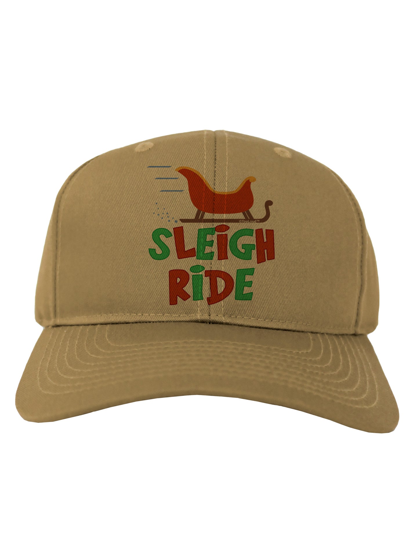 Sleigh Ride Color Adult Baseball Cap Hat-Baseball Cap-TooLoud-Khaki-One Size-Davson Sales