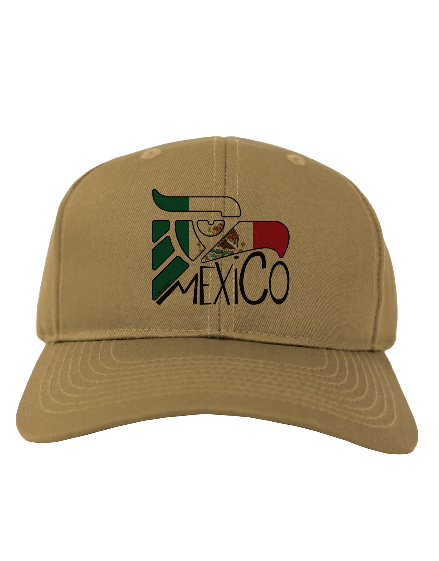 Mexico Eagle Symbol - Mexican Flag - Mexico Adult Baseball Cap Hat by TooLoud-Baseball Cap-TooLoud-Khaki-One Size-Davson Sales