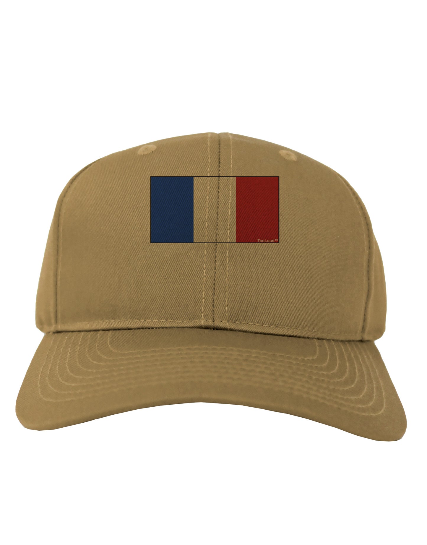 French Flag - France Adult Baseball Cap Hat by TooLoud-Baseball Cap-TooLoud-Khaki-One Size-Davson Sales