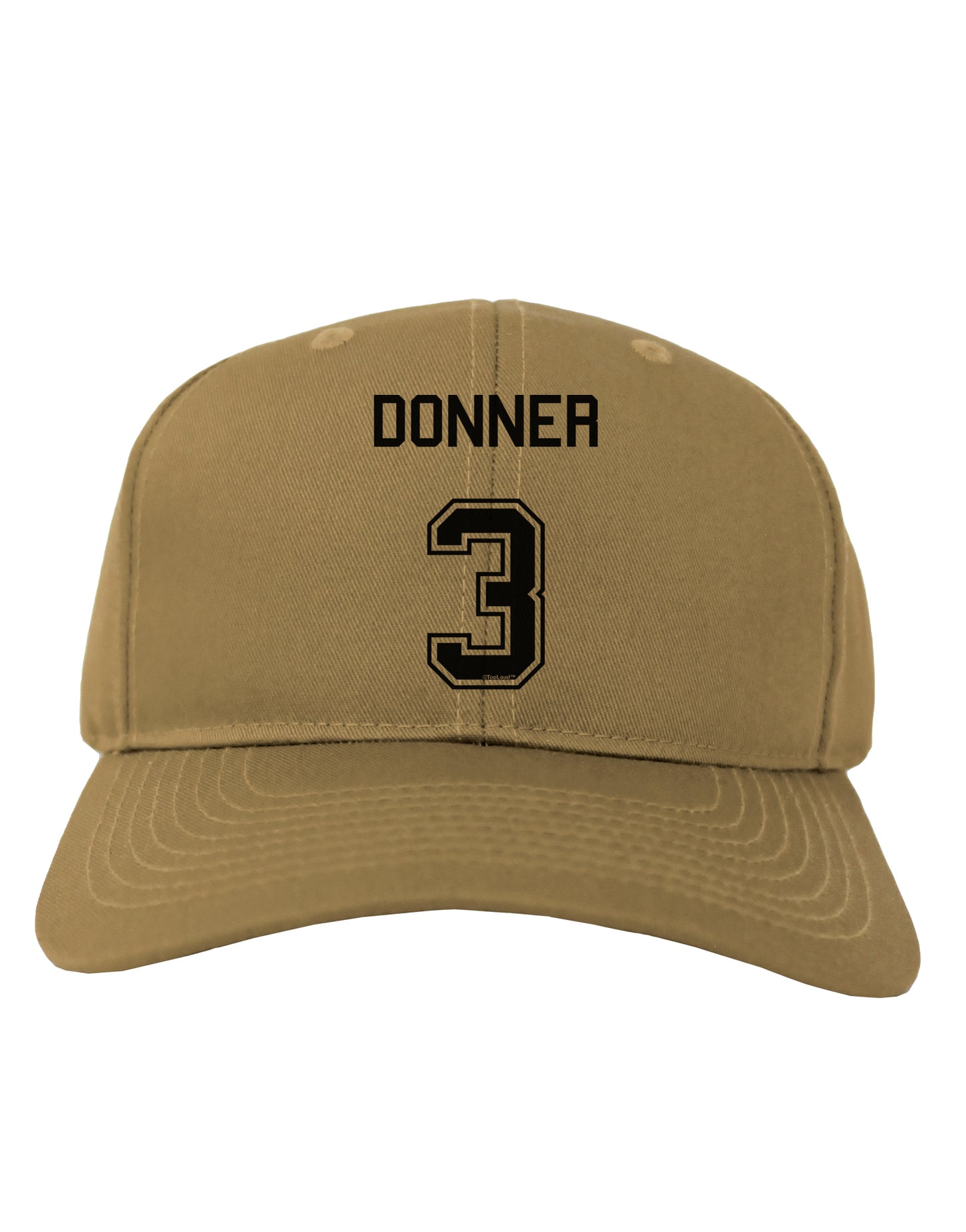 Reindeer Jersey - Donner 3 Adult Baseball Cap Hat-Baseball Cap-TooLoud-Khaki-One Size-Davson Sales