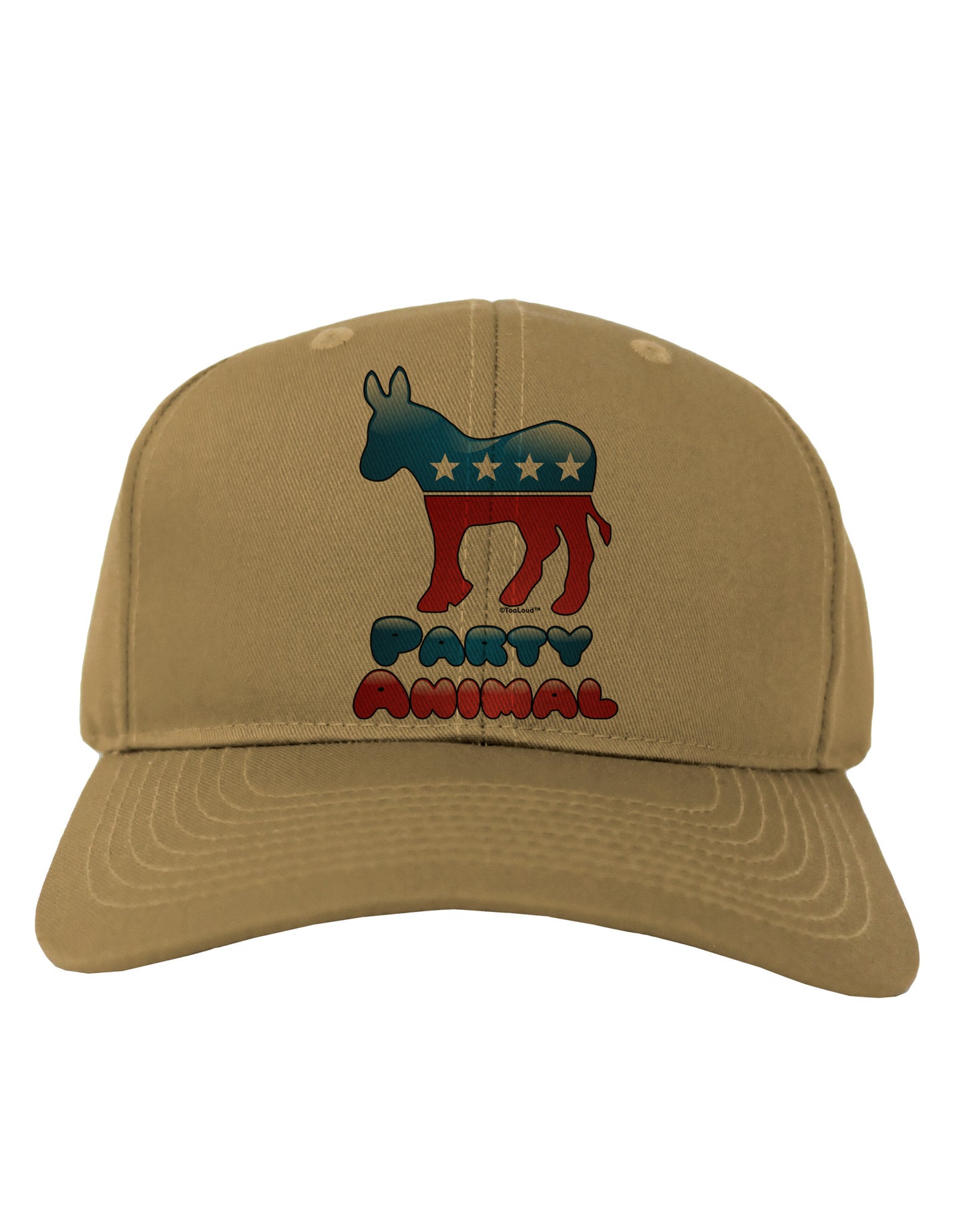 Democrat Party Animal Adult Baseball Cap Hat-Baseball Cap-TooLoud-Khaki-One Size-Davson Sales