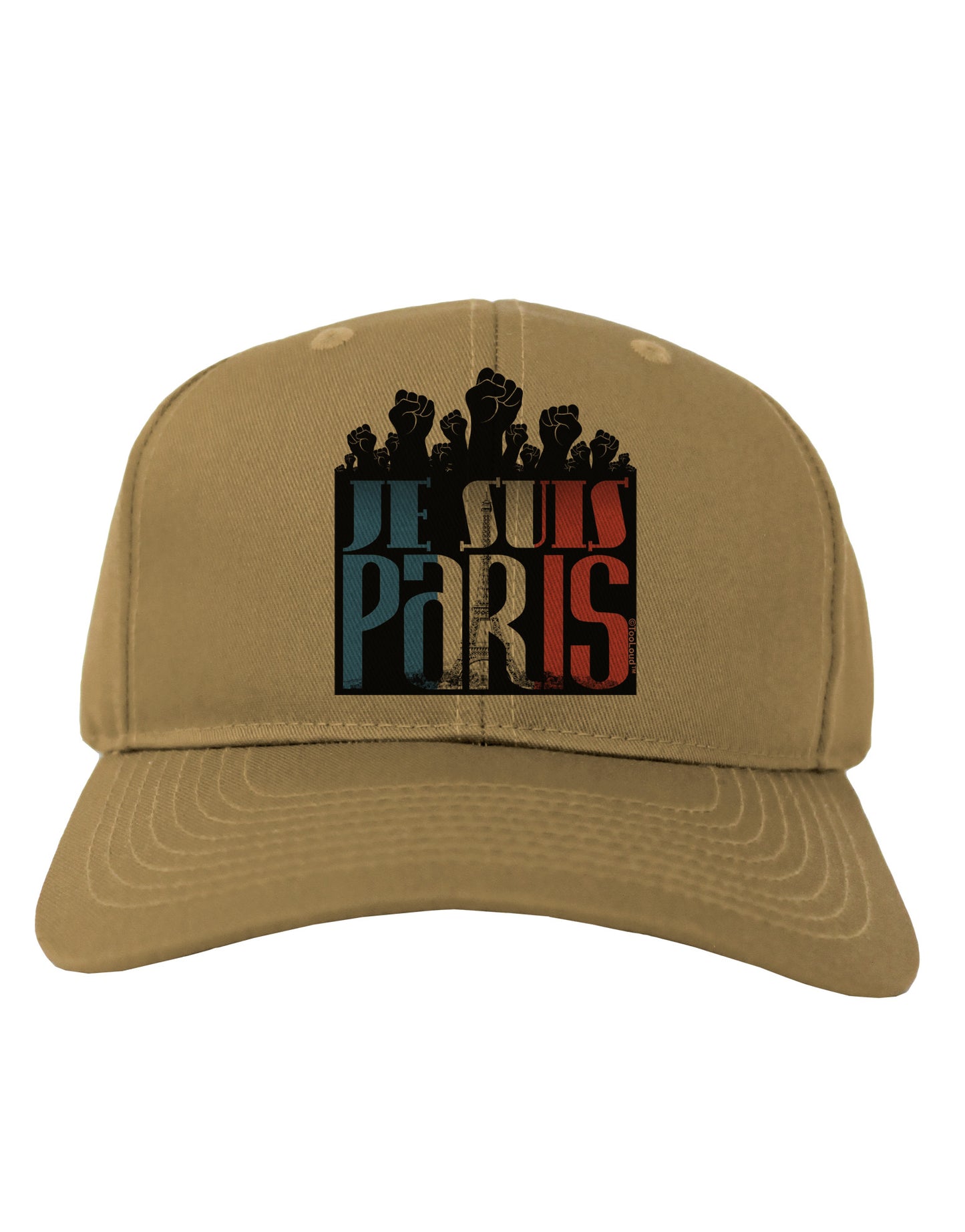 Je Suis Paris - Strong Adult Baseball Cap Hat by-Baseball Cap-TooLoud-Khaki-One Size-Davson Sales