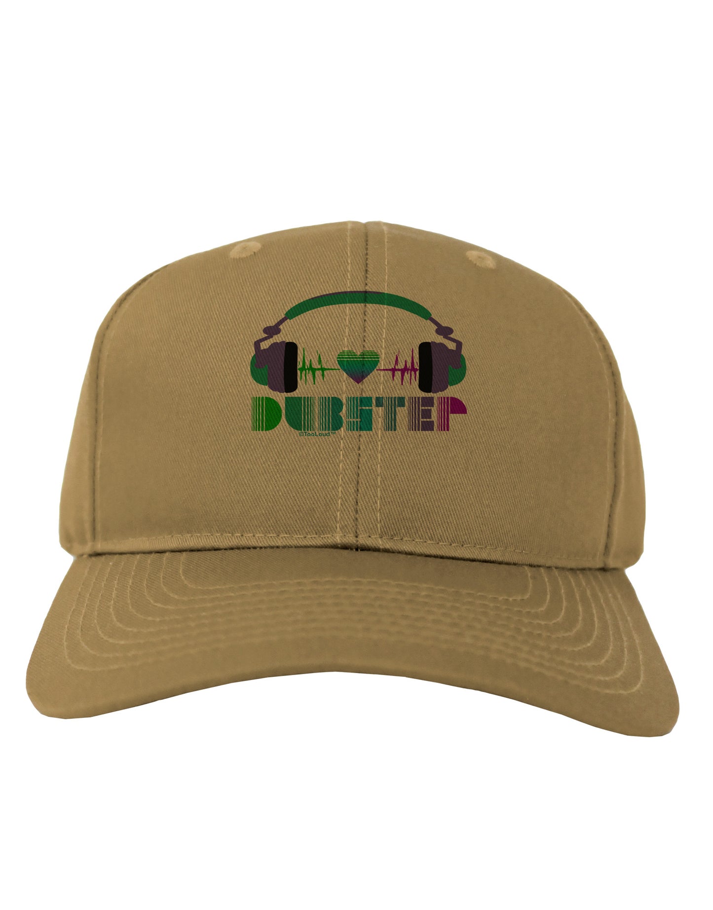 Heart Dubstep Adult Baseball Cap Hat-Baseball Cap-TooLoud-Khaki-One Size-Davson Sales