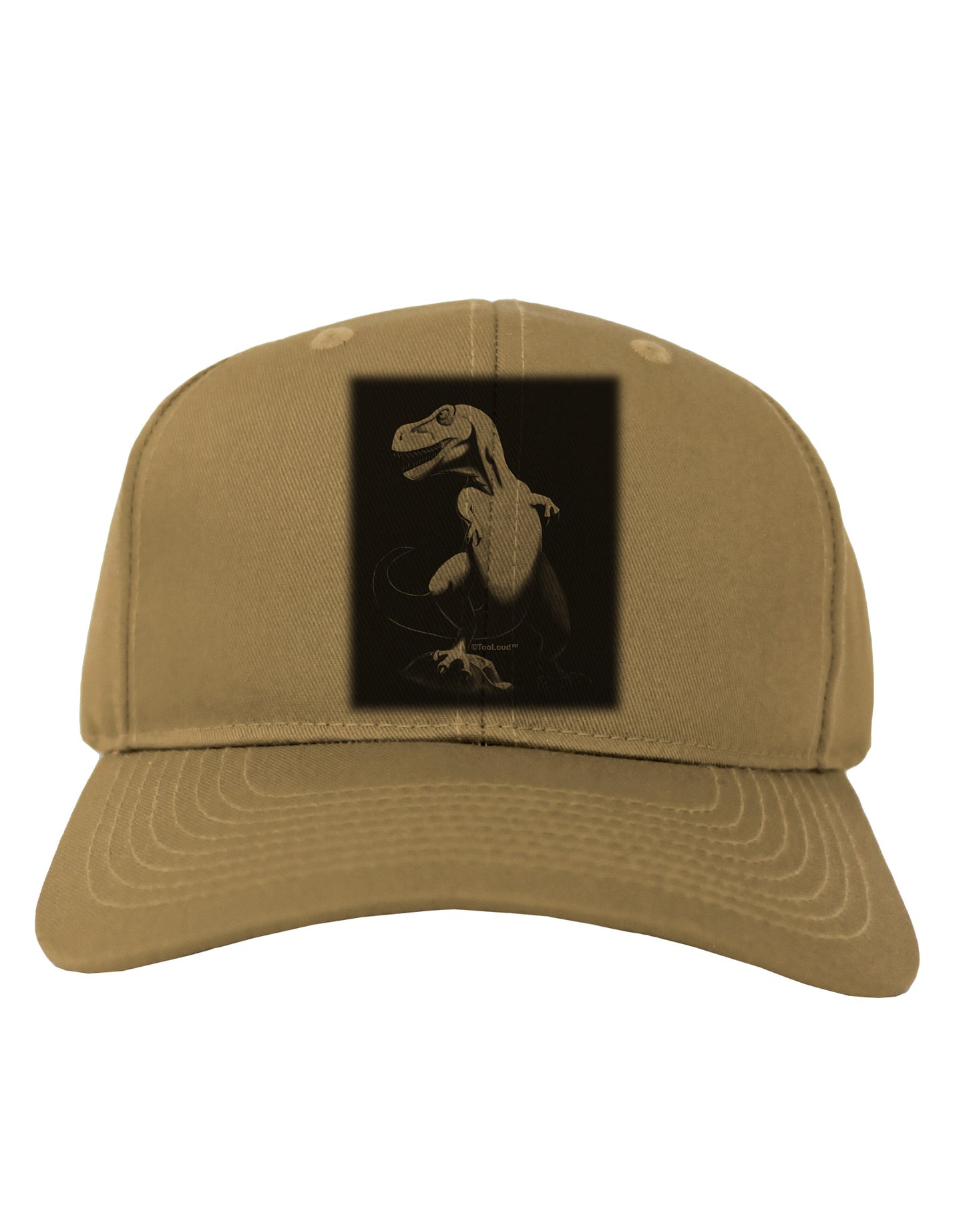 Tyrannosaurus Rex Design - Grayscale Adult Baseball Cap Hat by TooLoud-Baseball Cap-TooLoud-Khaki-One Size-Davson Sales
