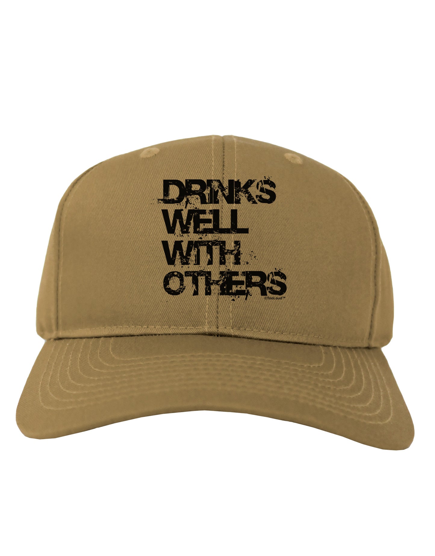 Drinks Well With Others Adult Baseball Cap Hat by TooLoud-Baseball Cap-TooLoud-Khaki-One Size-Davson Sales