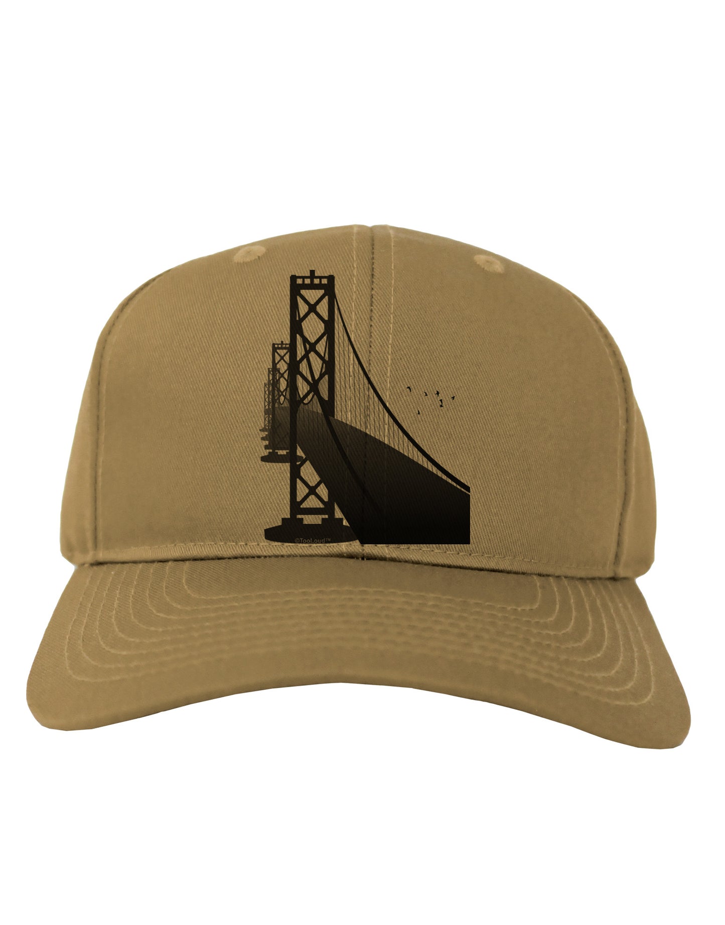 San Francisco Bay Bridge Adult Baseball Cap Hat-Baseball Cap-TooLoud-Khaki-One Size-Davson Sales