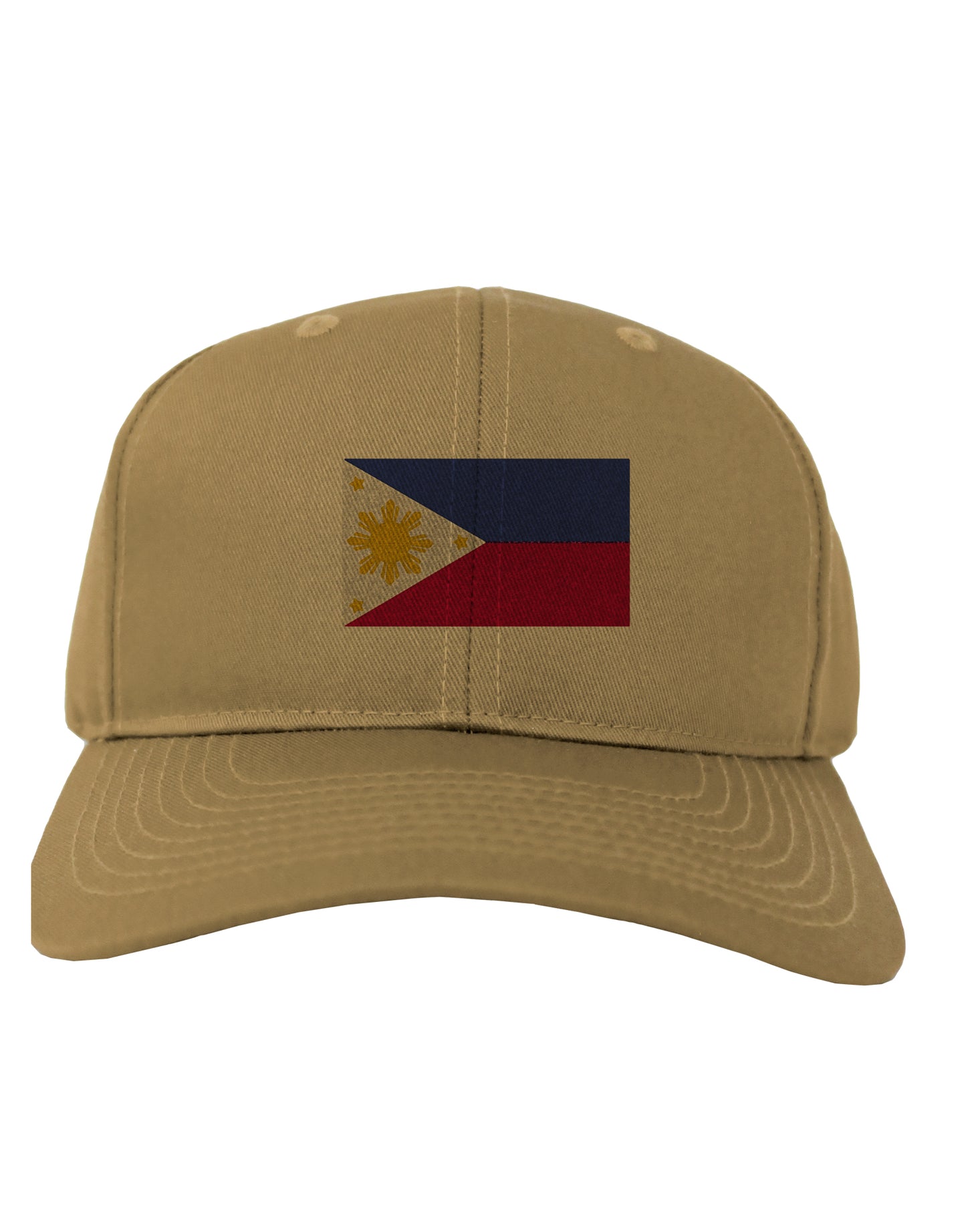TooLoud Distressed Philippines Flag Adult Baseball Cap Hat-Baseball Cap-TooLoud-Khaki-One-Size-Fits-Most-Davson Sales