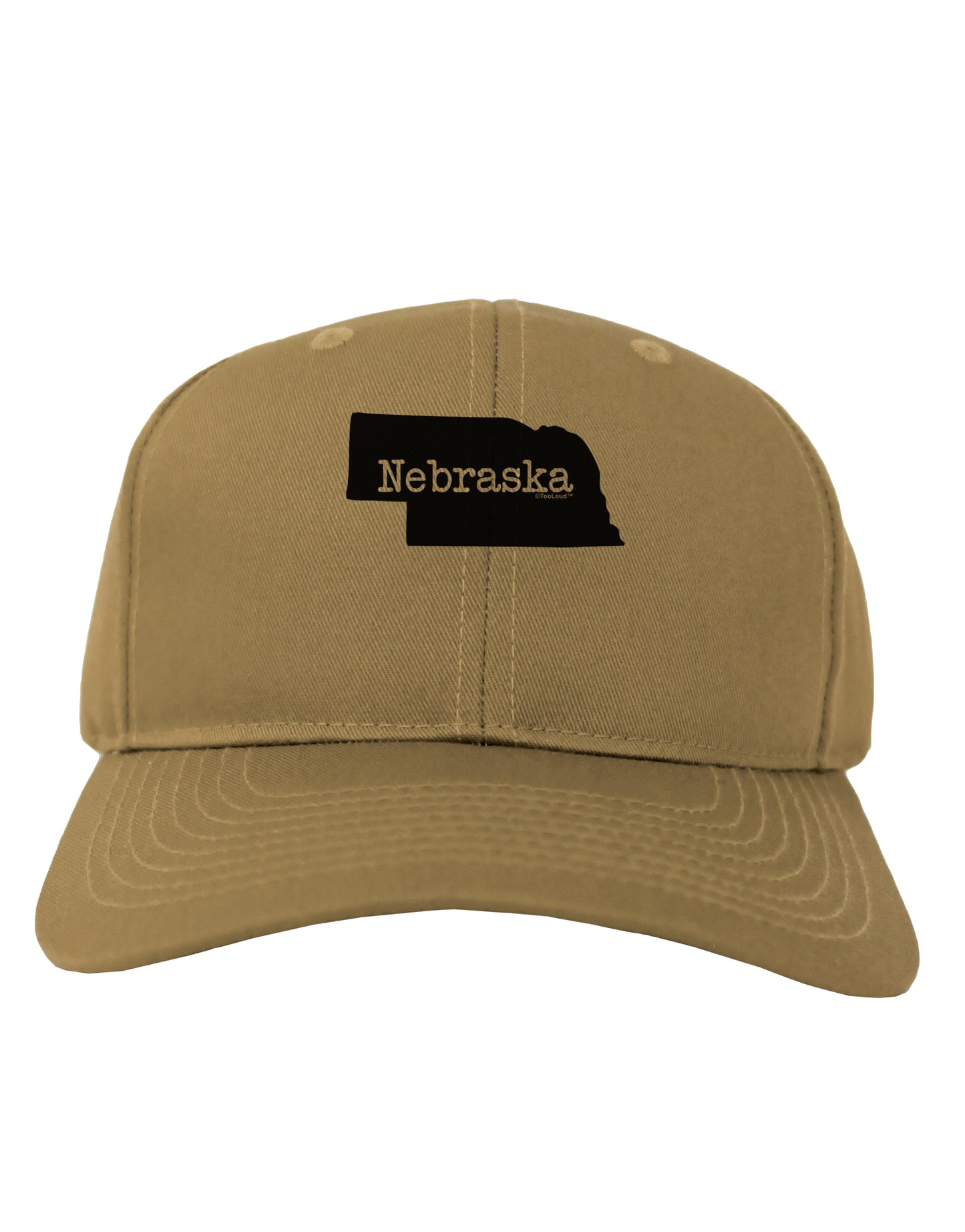 Nebraska - United States Shape Adult Baseball Cap Hat by TooLoud-Baseball Cap-TooLoud-Khaki-One Size-Davson Sales