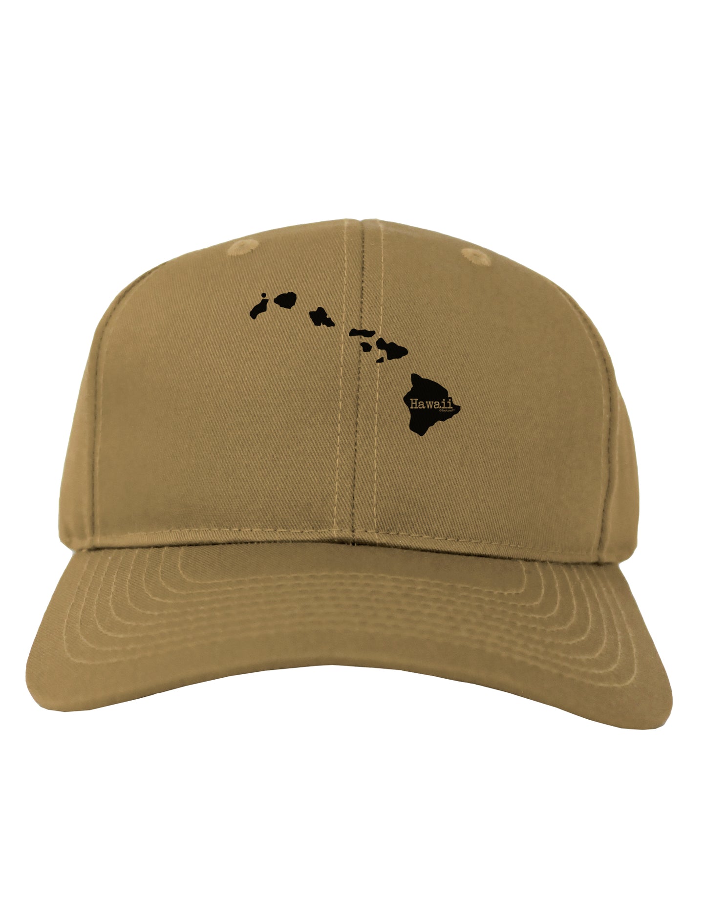 Hawaii - United States Shape Adult Baseball Cap Hat by TooLoud-Baseball Cap-TooLoud-Khaki-One Size-Davson Sales