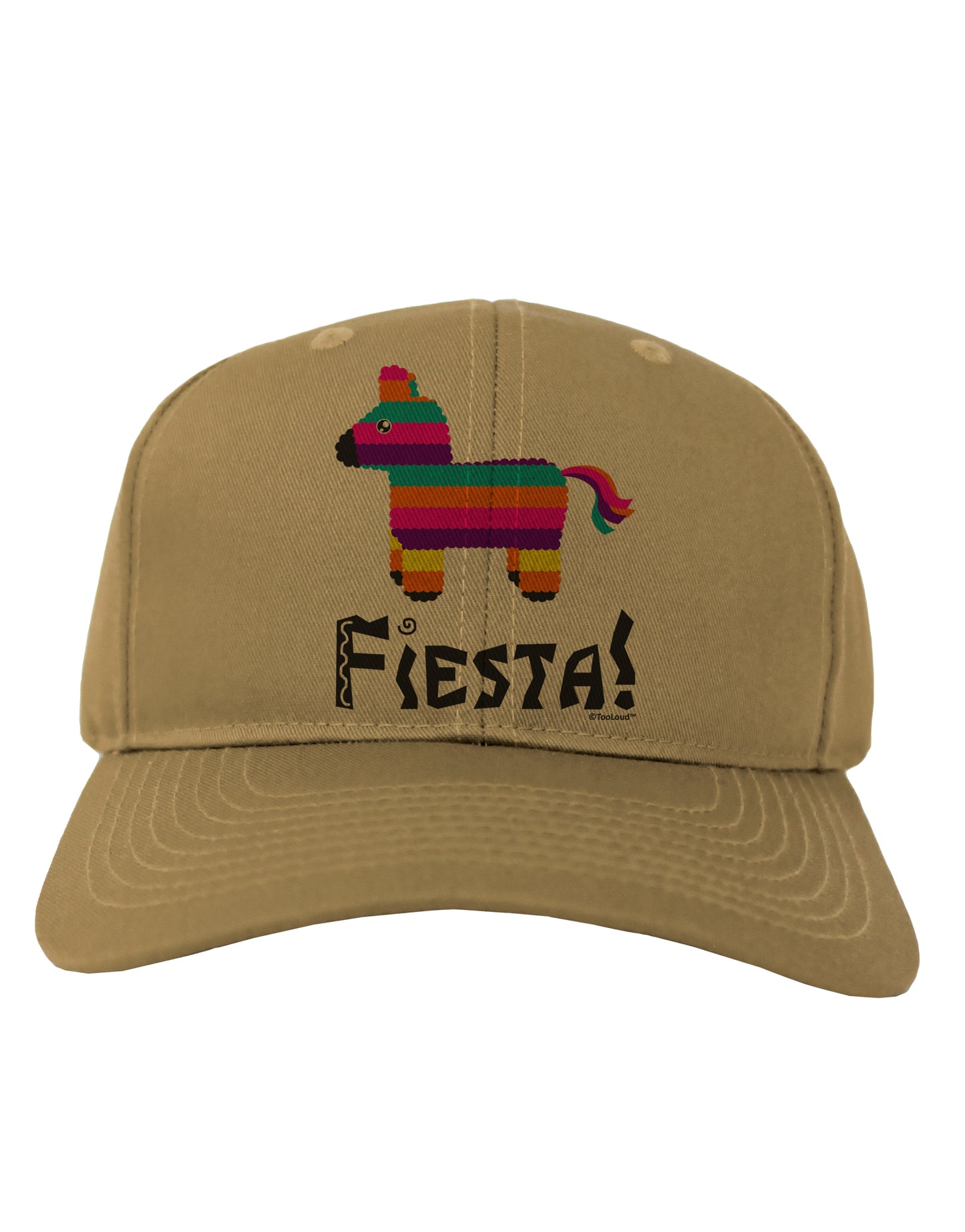 Colorful Pinata Design - Fiesta Adult Baseball Cap Hat by TooLoud-Baseball Cap-TooLoud-Khaki-One Size-Davson Sales
