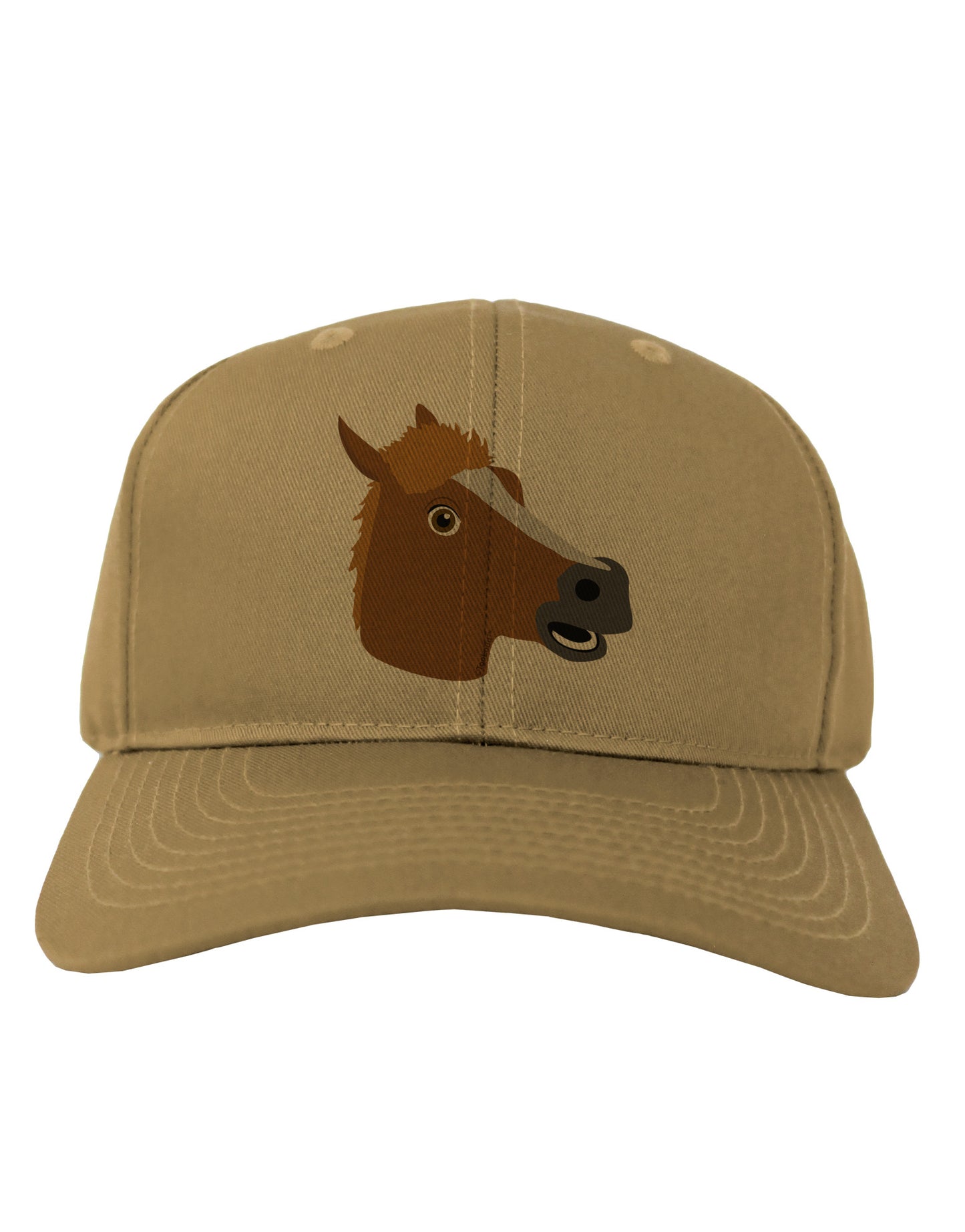 Silly Cartoon Horse Head Adult Baseball Cap Hat-Baseball Cap-TooLoud-Khaki-One Size-Davson Sales