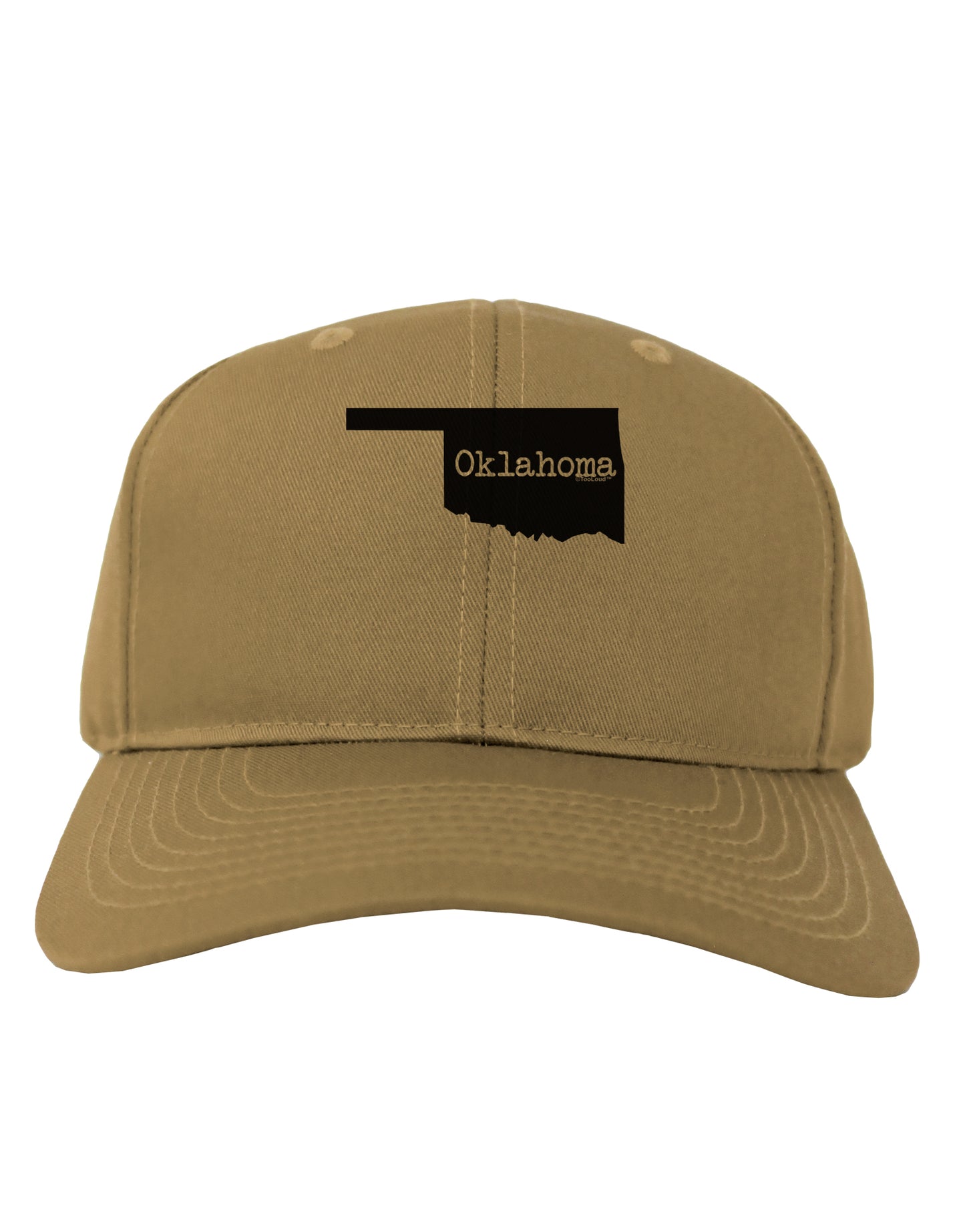 Oklahoma - United States Shape Adult Baseball Cap Hat by TooLoud-Baseball Cap-TooLoud-Khaki-One Size-Davson Sales