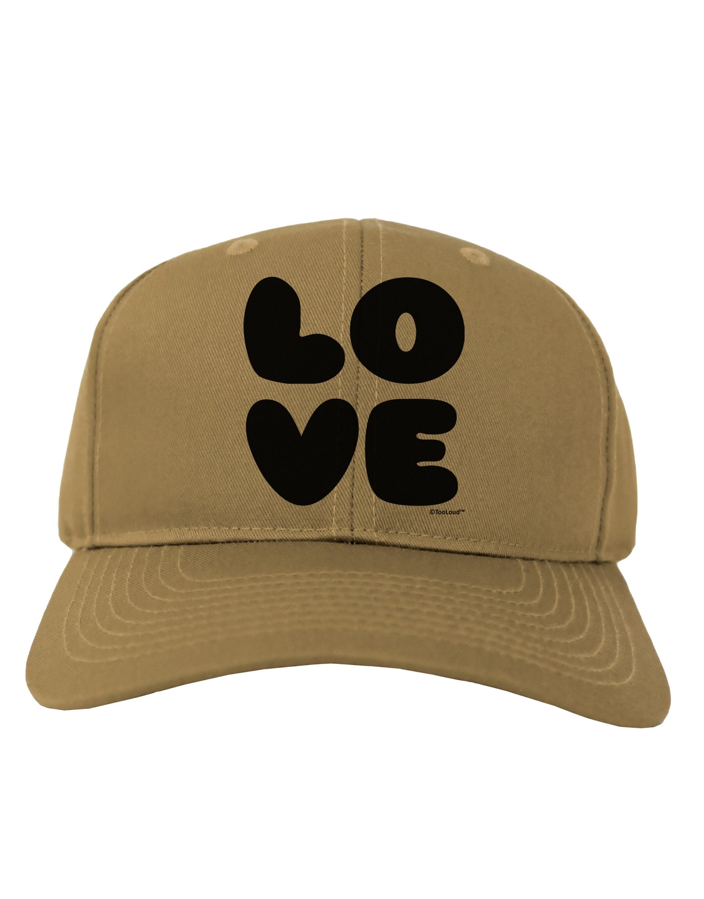 LOVE Text Adult Baseball Cap Hat by TooLoud-Baseball Cap-TooLoud-Khaki-One Size-Davson Sales