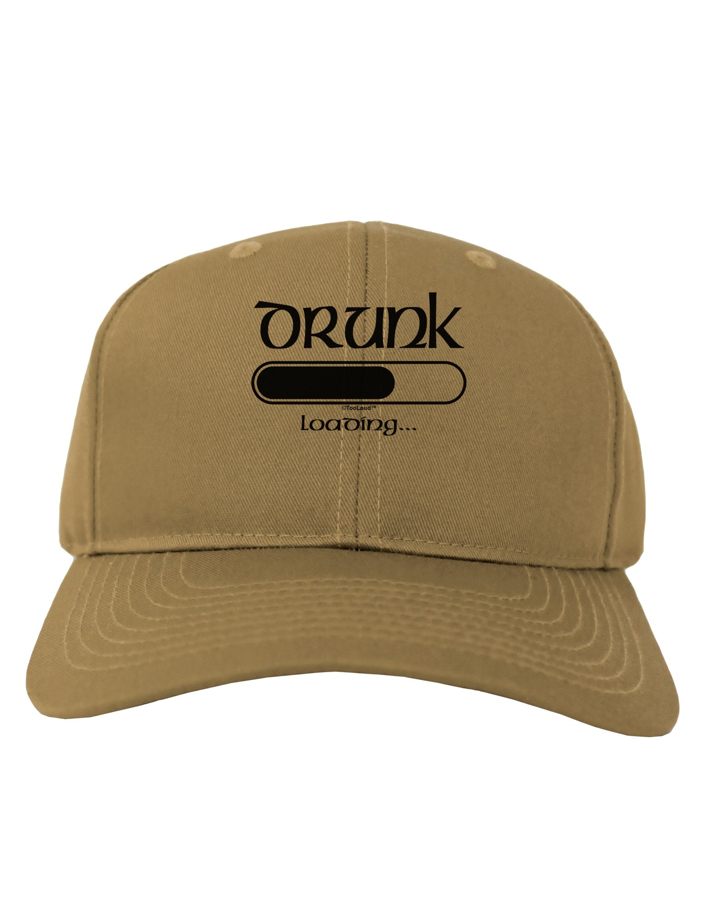 Drunk Loading Bar Adult Baseball Cap Hat by TooLoud-Baseball Cap-TooLoud-Khaki-One Size-Davson Sales