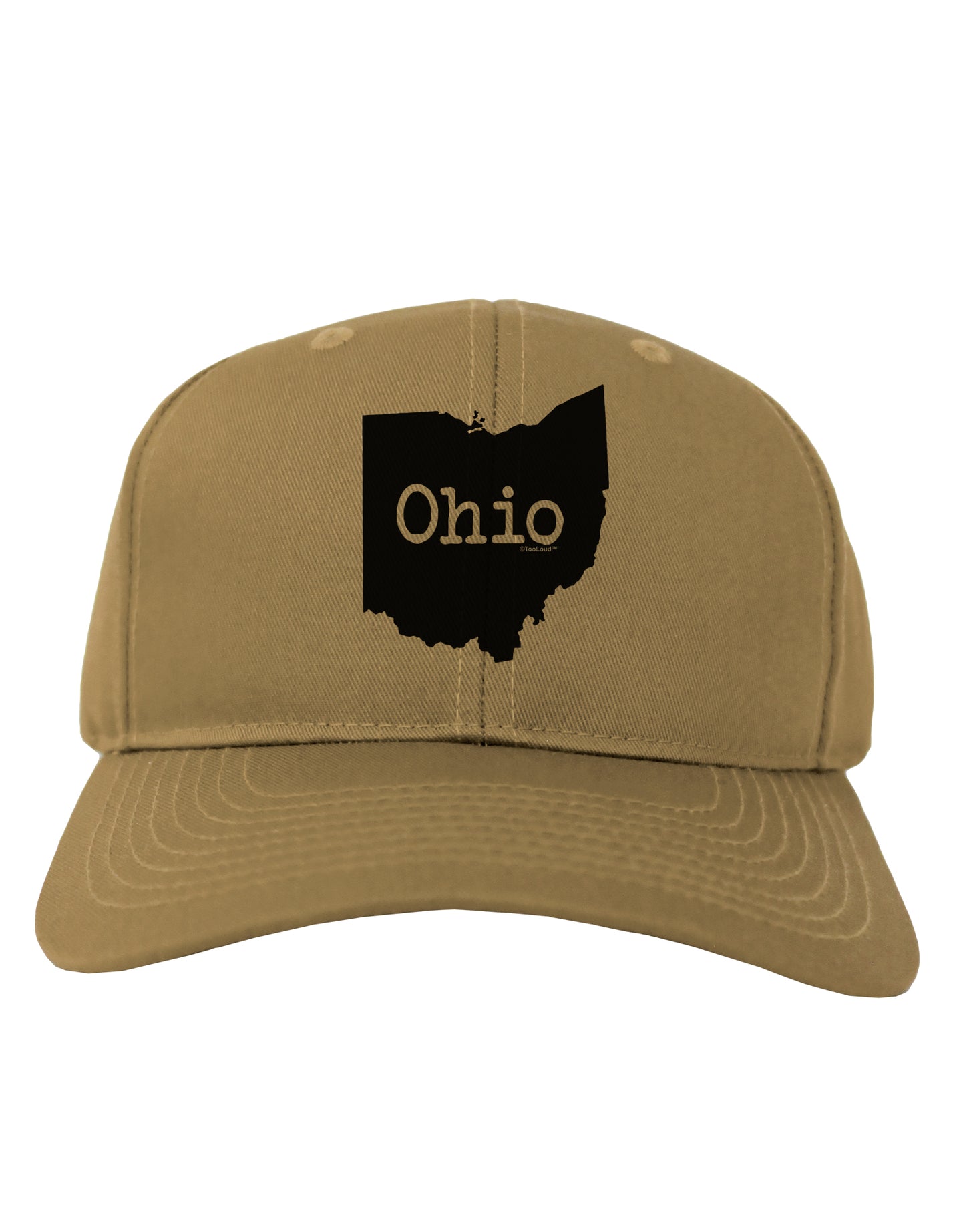 Ohio - United States Shape Adult Baseball Cap Hat by TooLoud-Baseball Cap-TooLoud-Khaki-One Size-Davson Sales