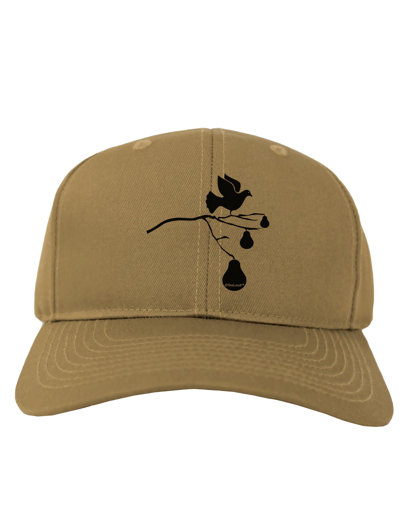Partridge In A Pear Tree Adult Baseball Cap Hat-Baseball Cap-TooLoud-Khaki-One Size-Davson Sales