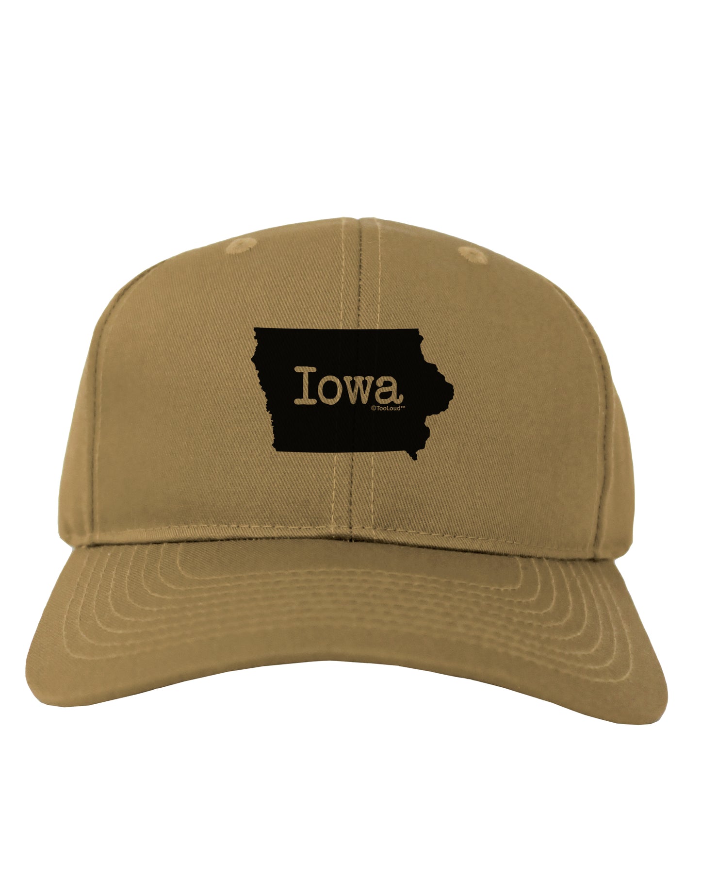 Iowa - United States Shape Adult Baseball Cap Hat by TooLoud-Baseball Cap-TooLoud-Khaki-One Size-Davson Sales