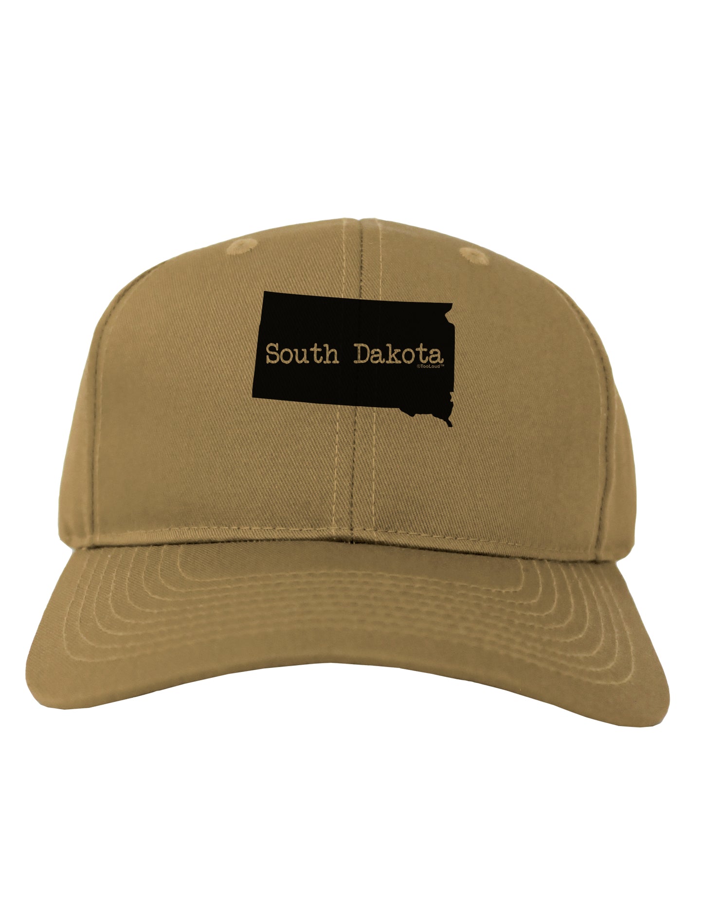 South Dakota - United States Shape Adult Baseball Cap Hat by TooLoud-Baseball Cap-TooLoud-Khaki-One Size-Davson Sales