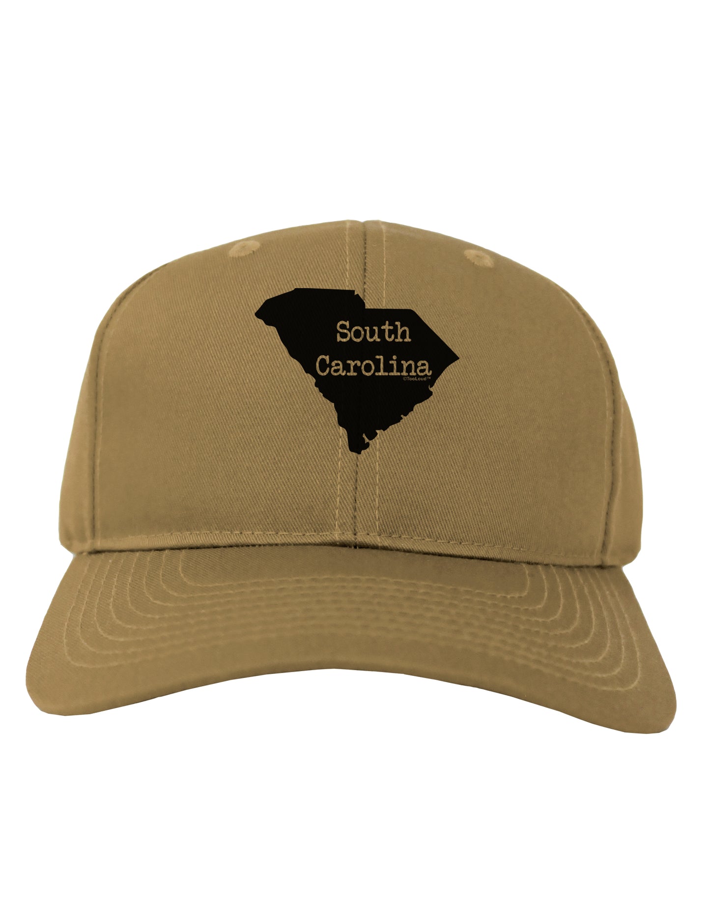 South Carolina - United States Shape Adult Baseball Cap Hat by TooLoud-Baseball Cap-TooLoud-Khaki-One Size-Davson Sales