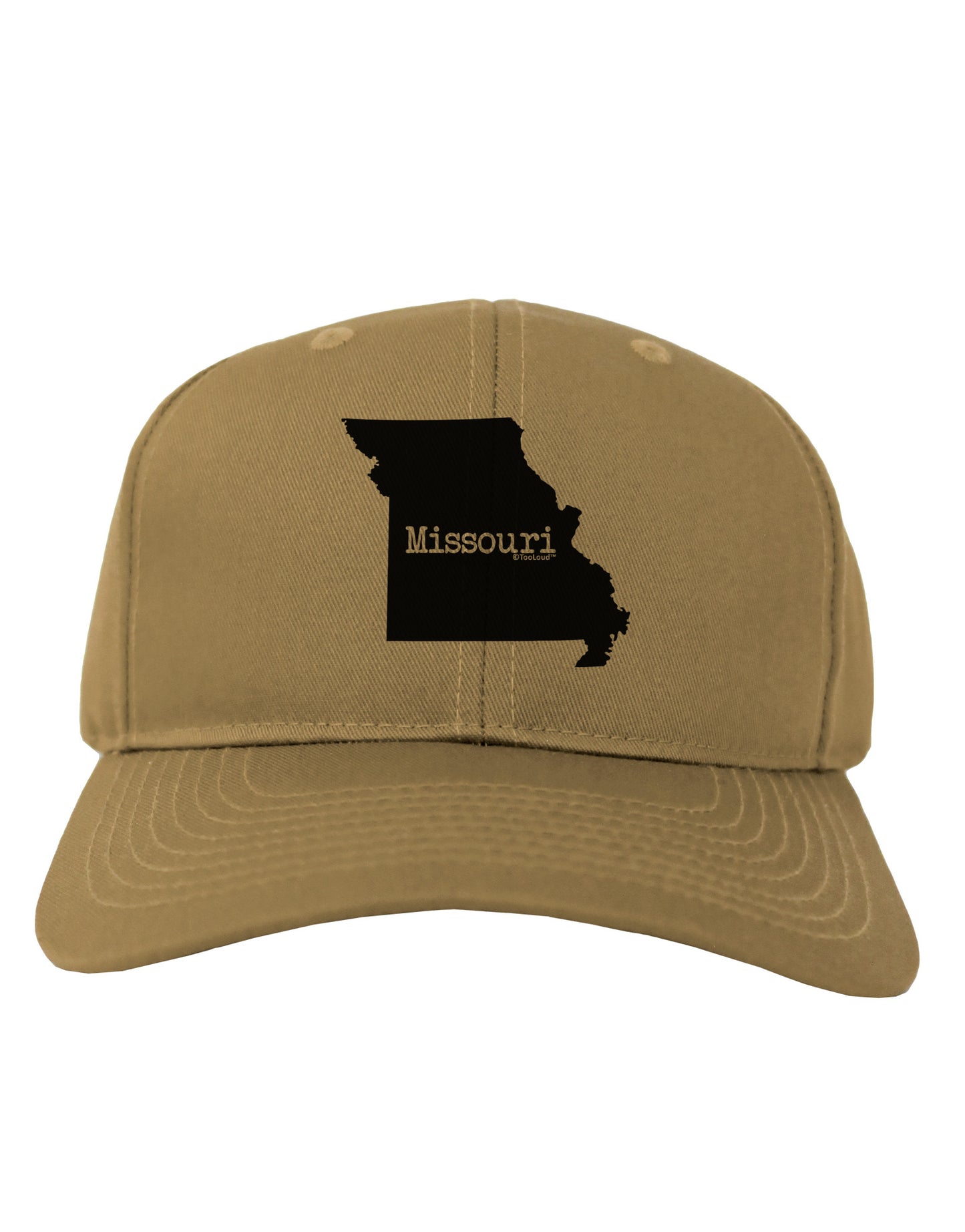 Missouri - United States Shape Adult Baseball Cap Hat-Baseball Cap-TooLoud-Khaki-One Size-Davson Sales