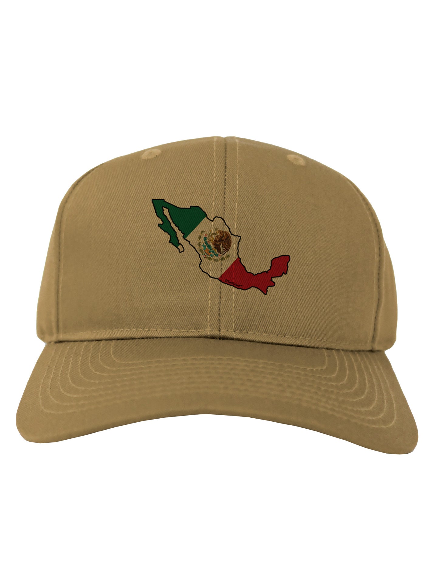Mexico Outline - Mexican Flag Adult Baseball Cap Hat by TooLoud-Baseball Cap-TooLoud-Khaki-One Size-Davson Sales