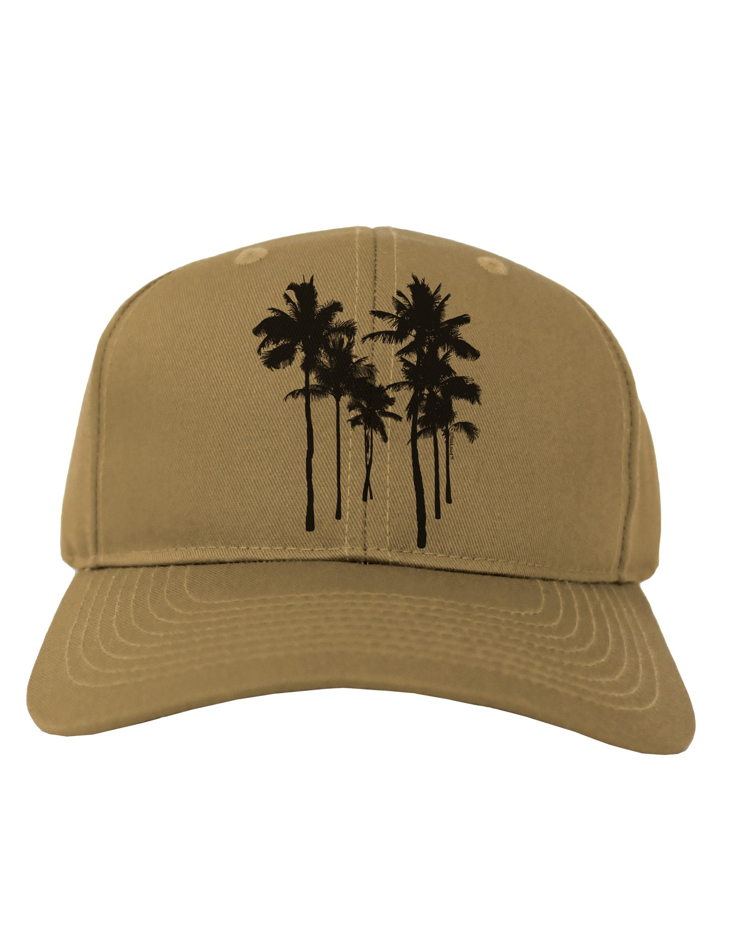 Palm Rows Silhouette Adult Baseball Cap Hat-Baseball Cap-TooLoud-Khaki-One Size-Davson Sales