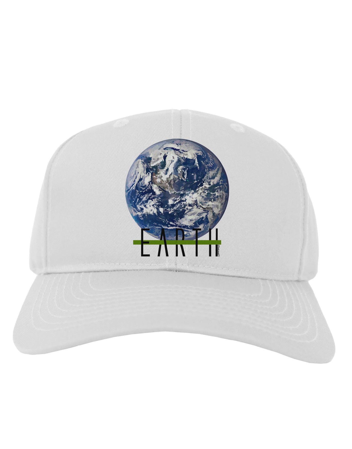 Planet Earth Text Adult Baseball Cap Hat-Baseball Cap-TooLoud-White-One Size-Davson Sales
