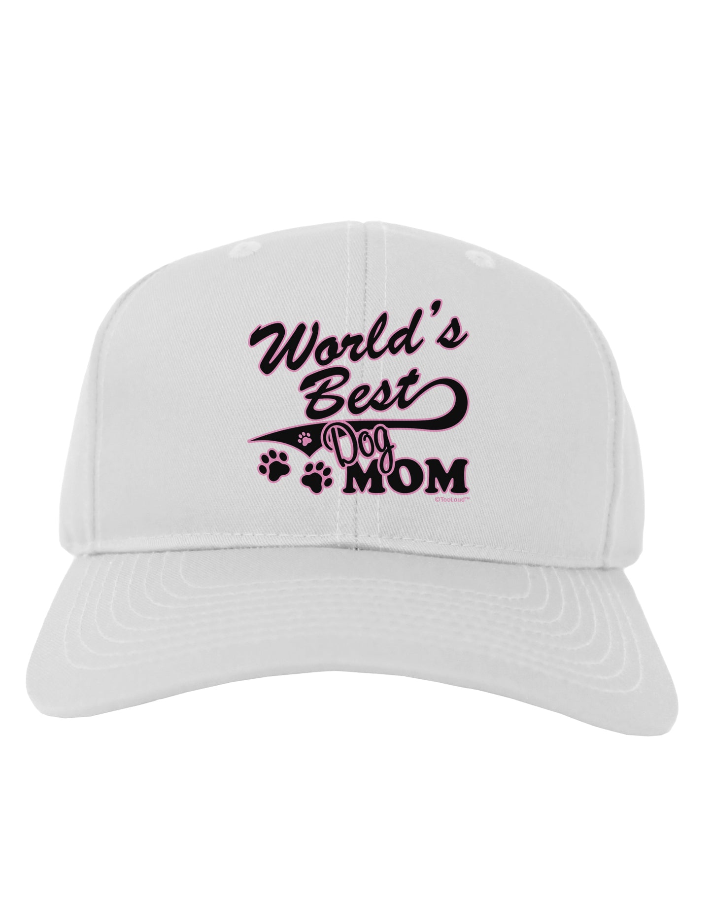 World's Best Dog Mom Adult Baseball Cap Hat by TooLoud-Baseball Cap-TooLoud-White-One Size-Davson Sales