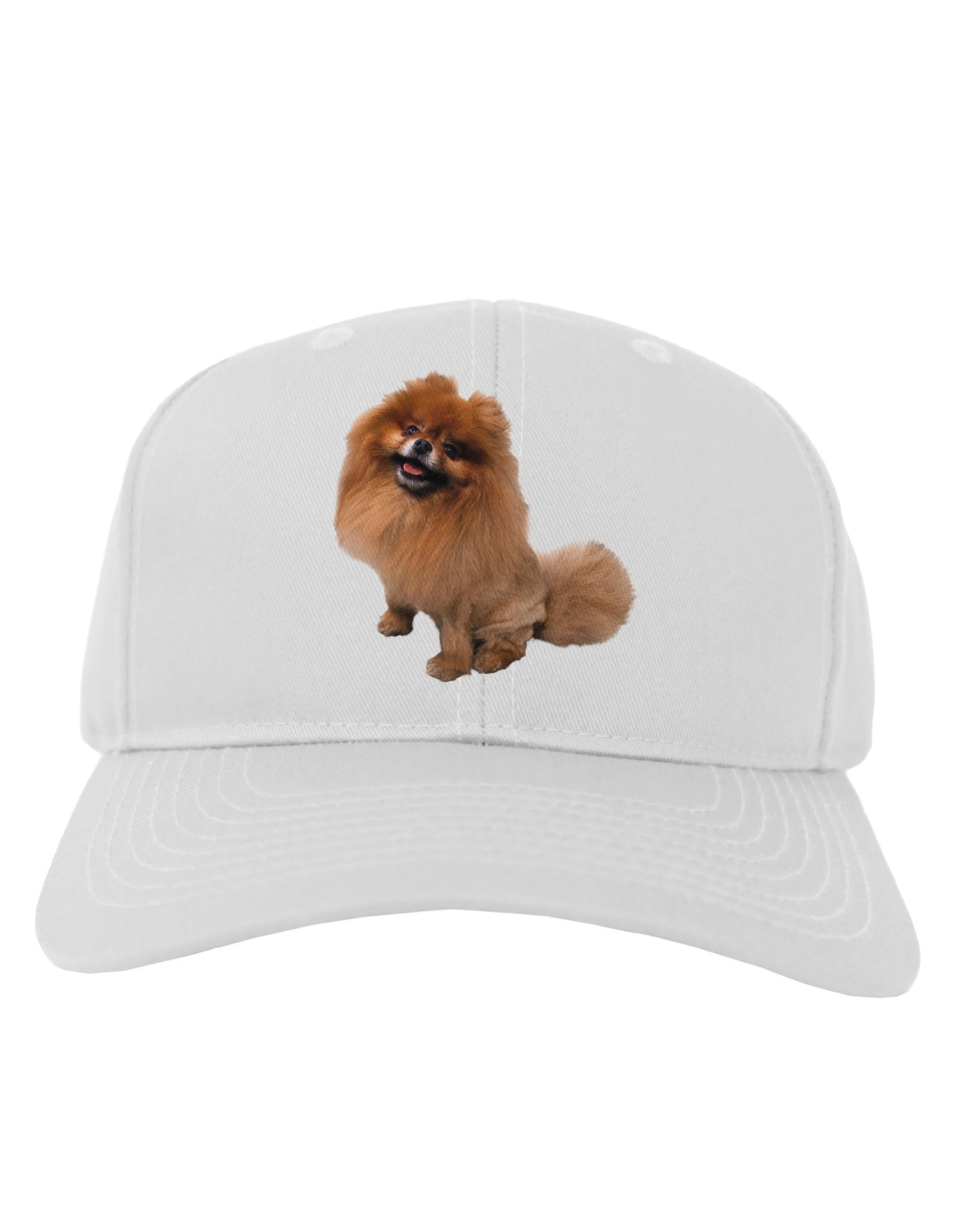 Pomeranian Sitting All Cute-Like Adult Baseball Cap Hat-Baseball Cap-TooLoud-White-One Size-Davson Sales