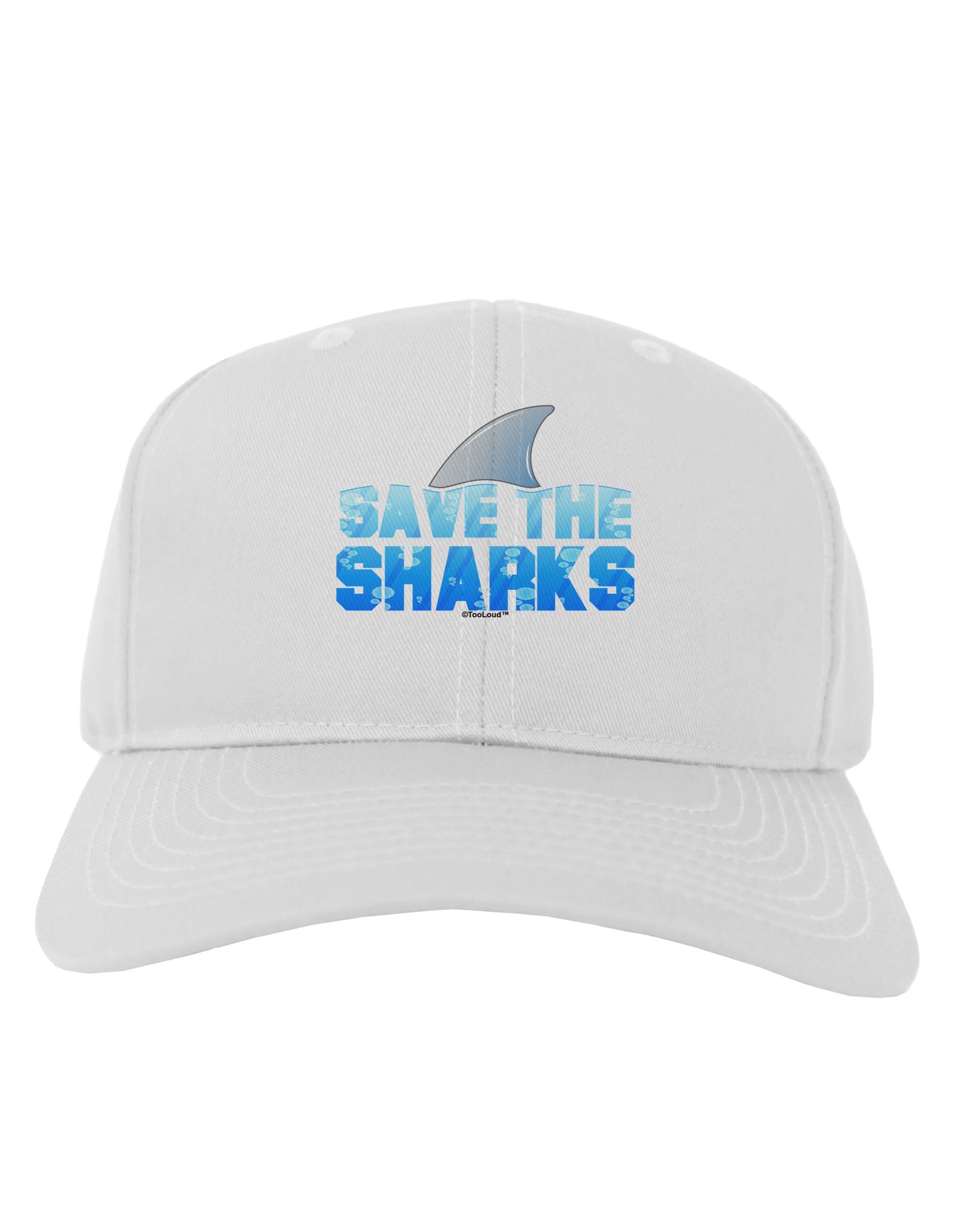 Save The Sharks - Fin Color Adult Baseball Cap Hat by TooLoud-Baseball Cap-TooLoud-White-One Size-Davson Sales