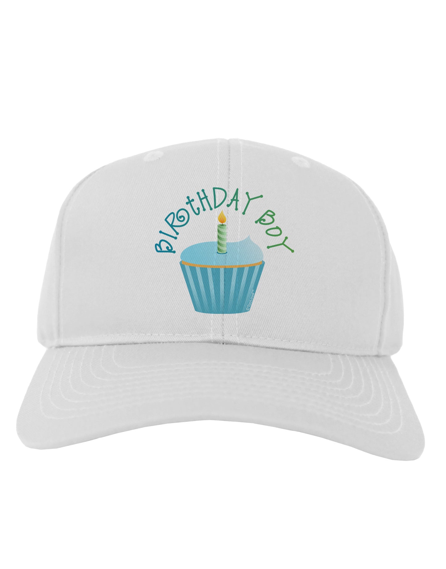 Birthday Boy - Candle Cupcake Adult Baseball Cap Hat by TooLoud-Baseball Cap-TooLoud-White-One Size-Davson Sales