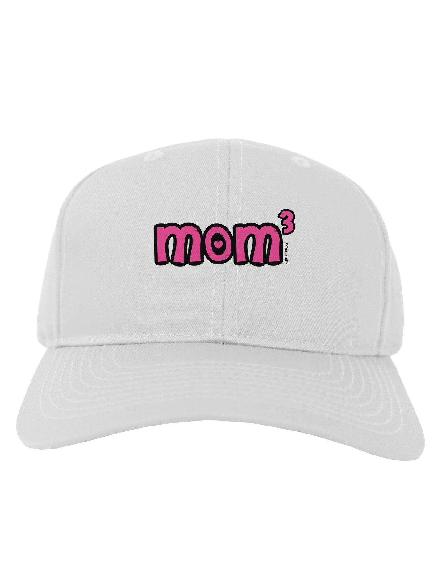 Mom Cubed - Cute Mom of Three Design Adult Baseball Cap Hat by TooLoud-Baseball Cap-TooLoud-White-One Size-Davson Sales
