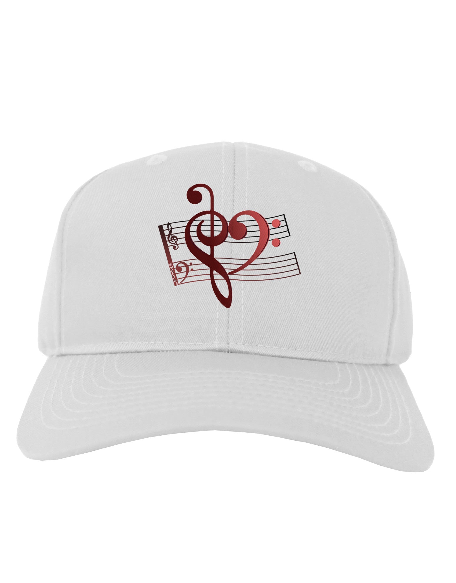 Heart Sheet Music Adult Baseball Cap Hat-Baseball Cap-TooLoud-White-One Size-Davson Sales