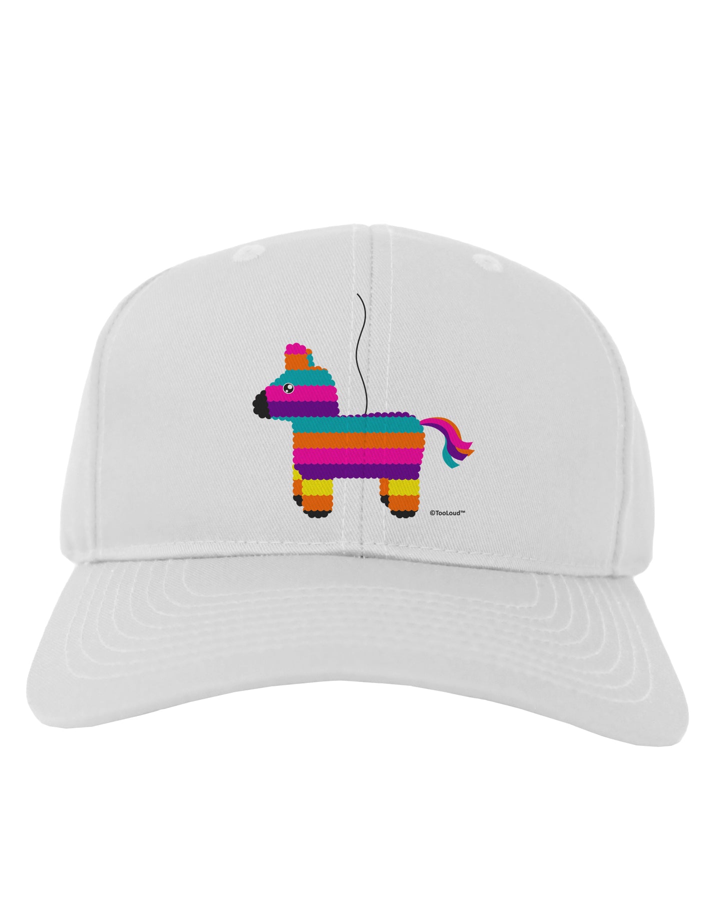 Colorful Hanging Pinata Design Adult Baseball Cap Hat by TooLoud-Baseball Cap-TooLoud-White-One Size-Davson Sales